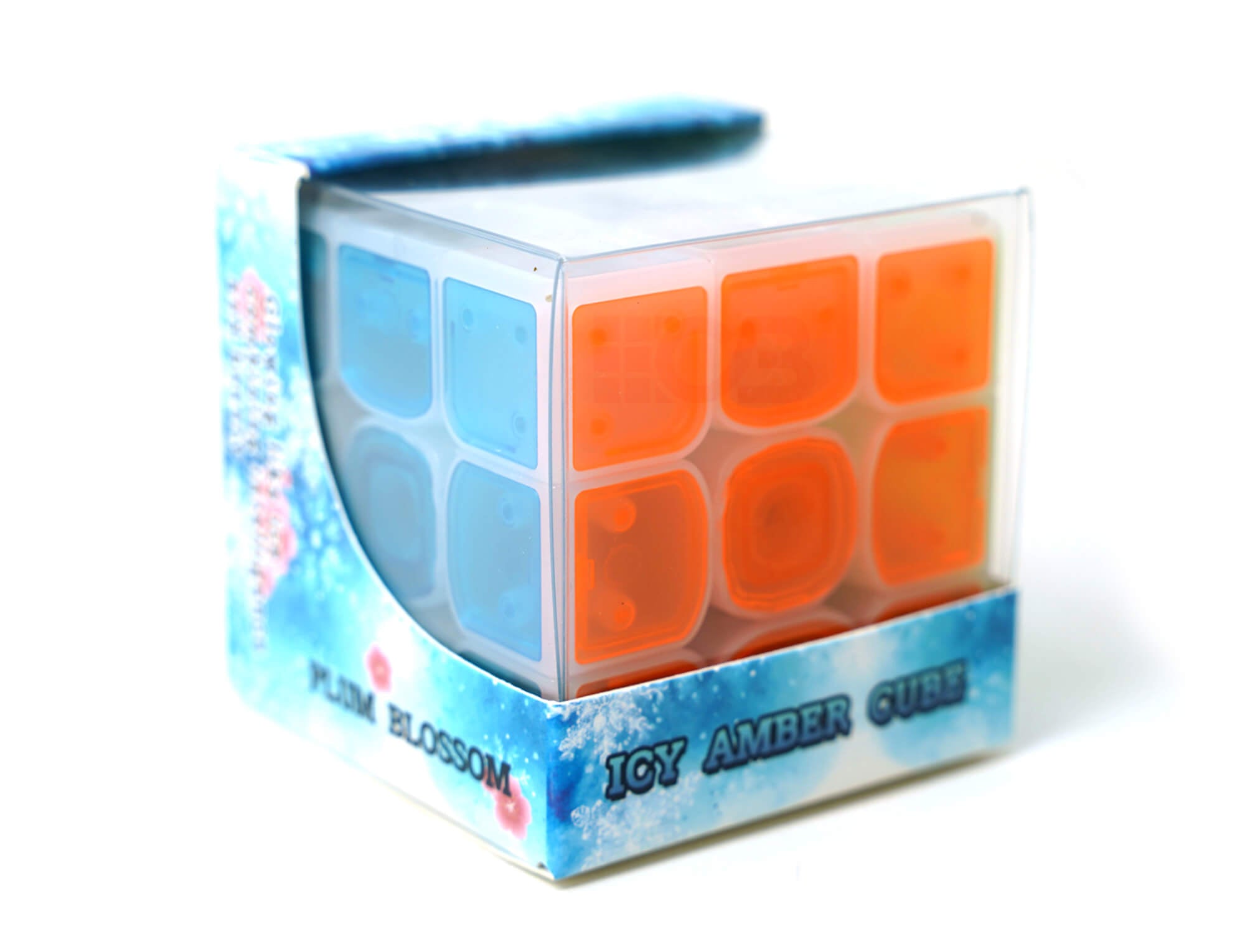 Detalhe das peças translúcidas do Cubo Mágico 3x3 QiYi QiMeng Icy Amber stickerless