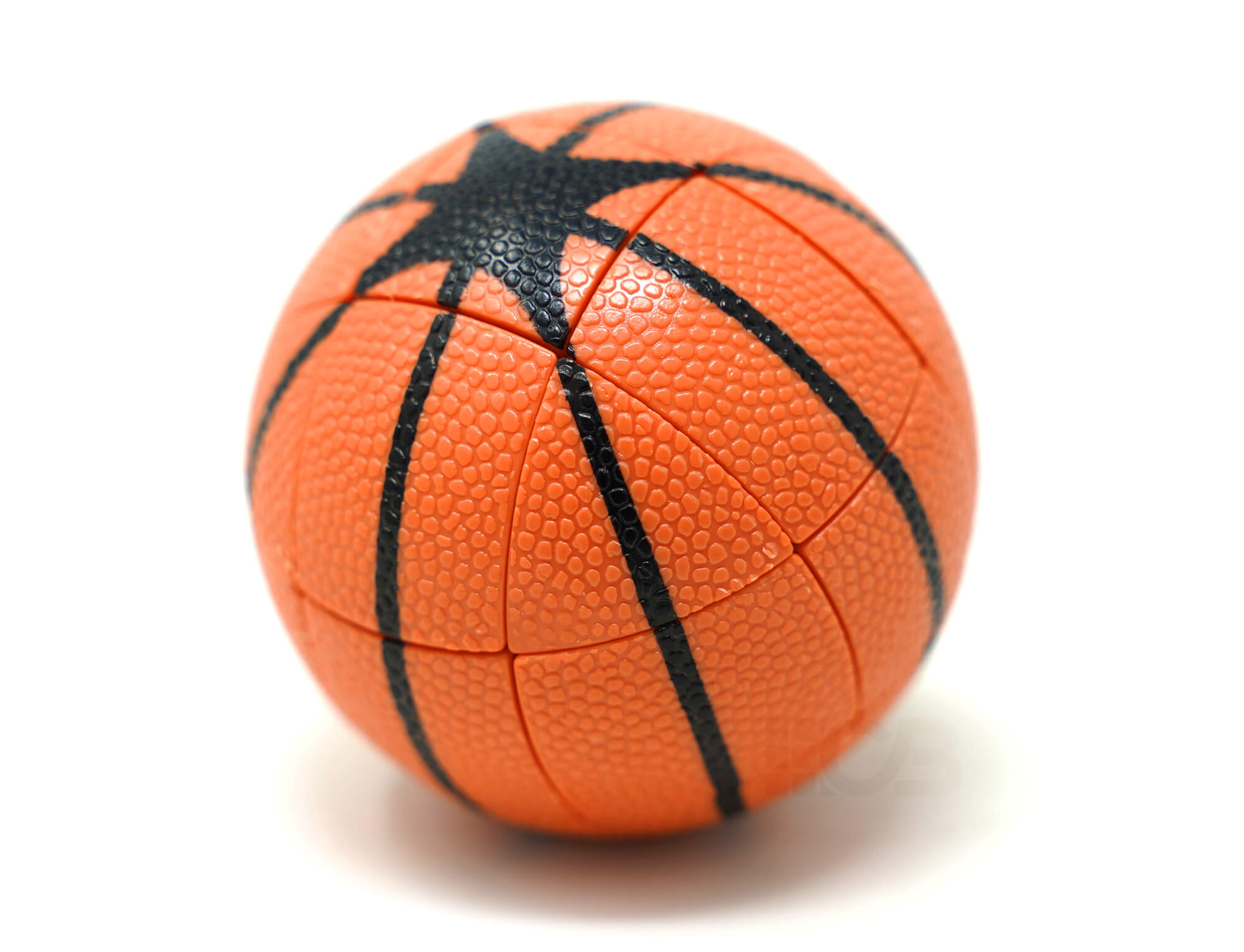 Basketball 3x3 Fanxin na cor laranja, vista frontal mostrando a textura de bola de basquete