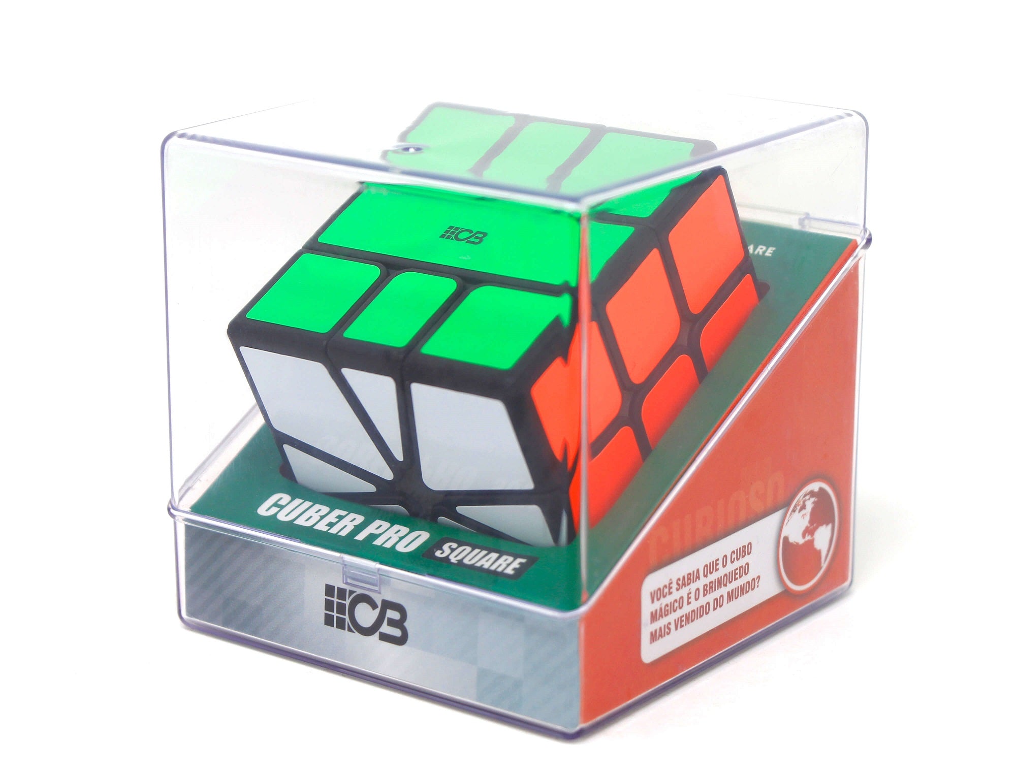 Square-1 Cuber Pro vista frontal mostrando o formato diferenciado do puzzle
