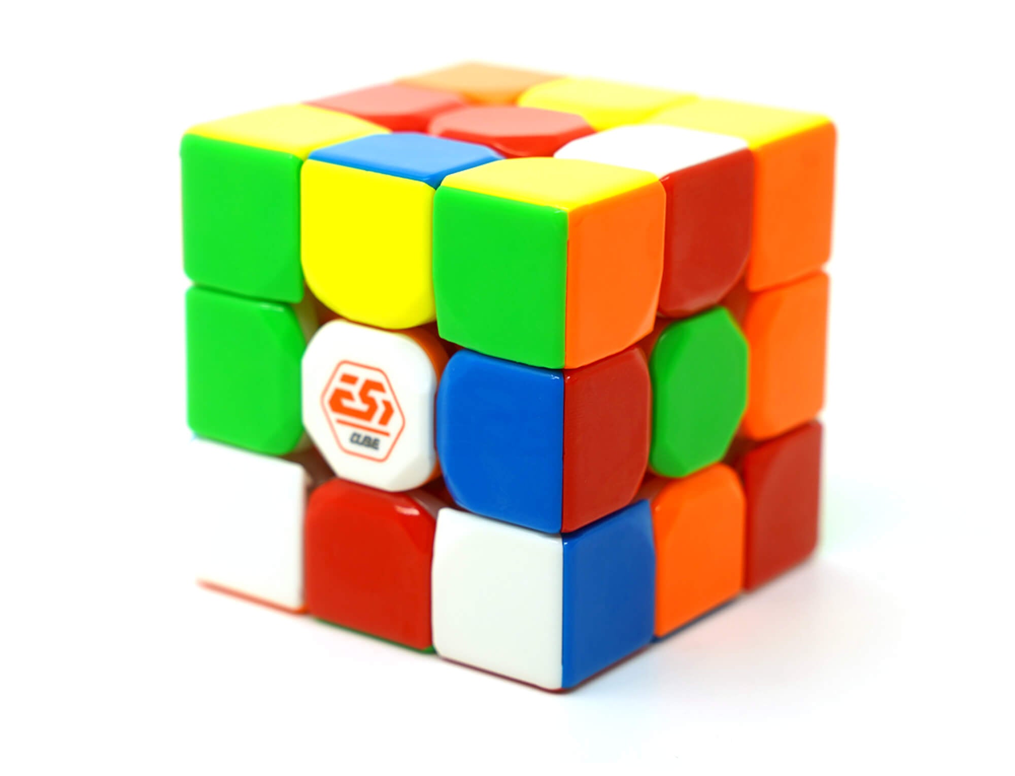 YJ MGC EST 3x3 com camada superior girada, destacando o alinhamento magnético