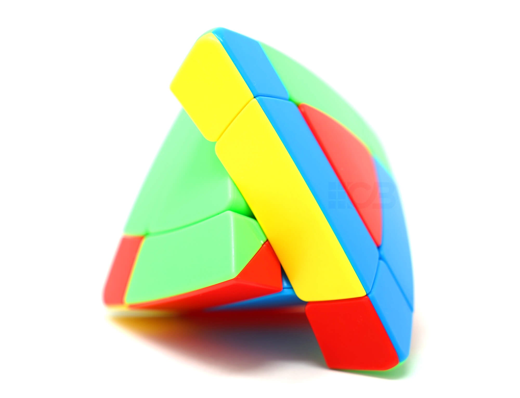Pyraminx Jing Tower SengSo resolvido com todas as faces na cor correta