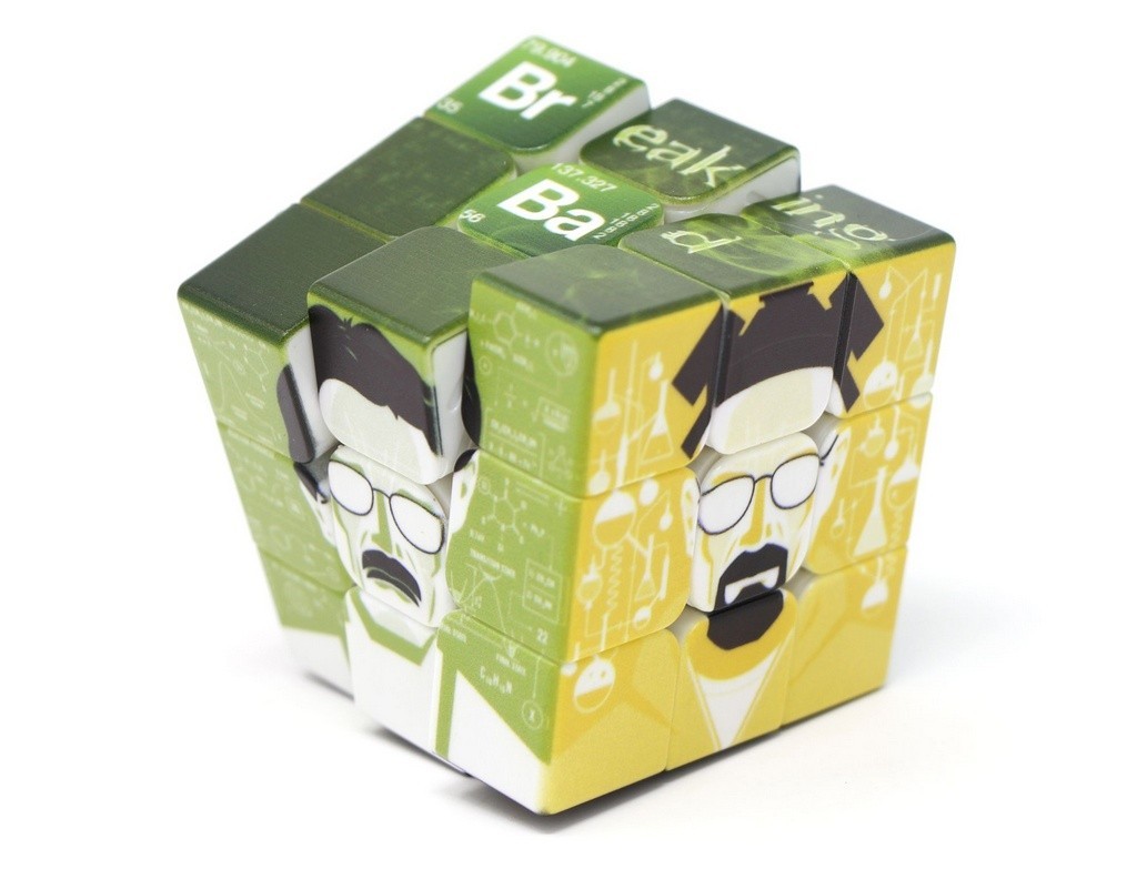 Cubo Mágico 3x3 Breaking Bad Vinci Cube com personagens da série impressos nas faces — vista frontal