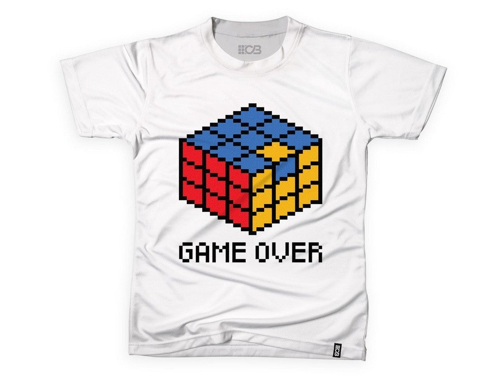 Camiseta Game Over masculina Cuber Brasil — vista lateral ou traseira