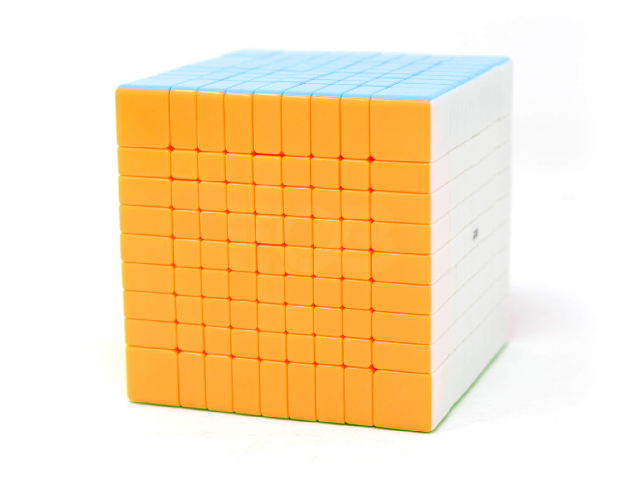 Cubo Mágico 9x9 QiYi em movimento, mostrando a fluidez do giro