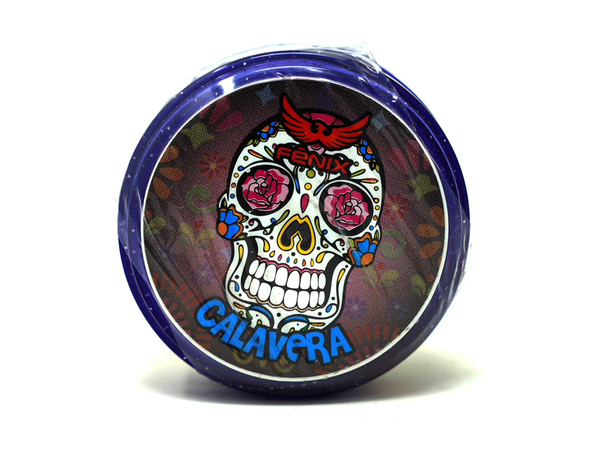 Ioiô Sênior Calavera roxo profissional Fênix — vista frontal com design de caveira