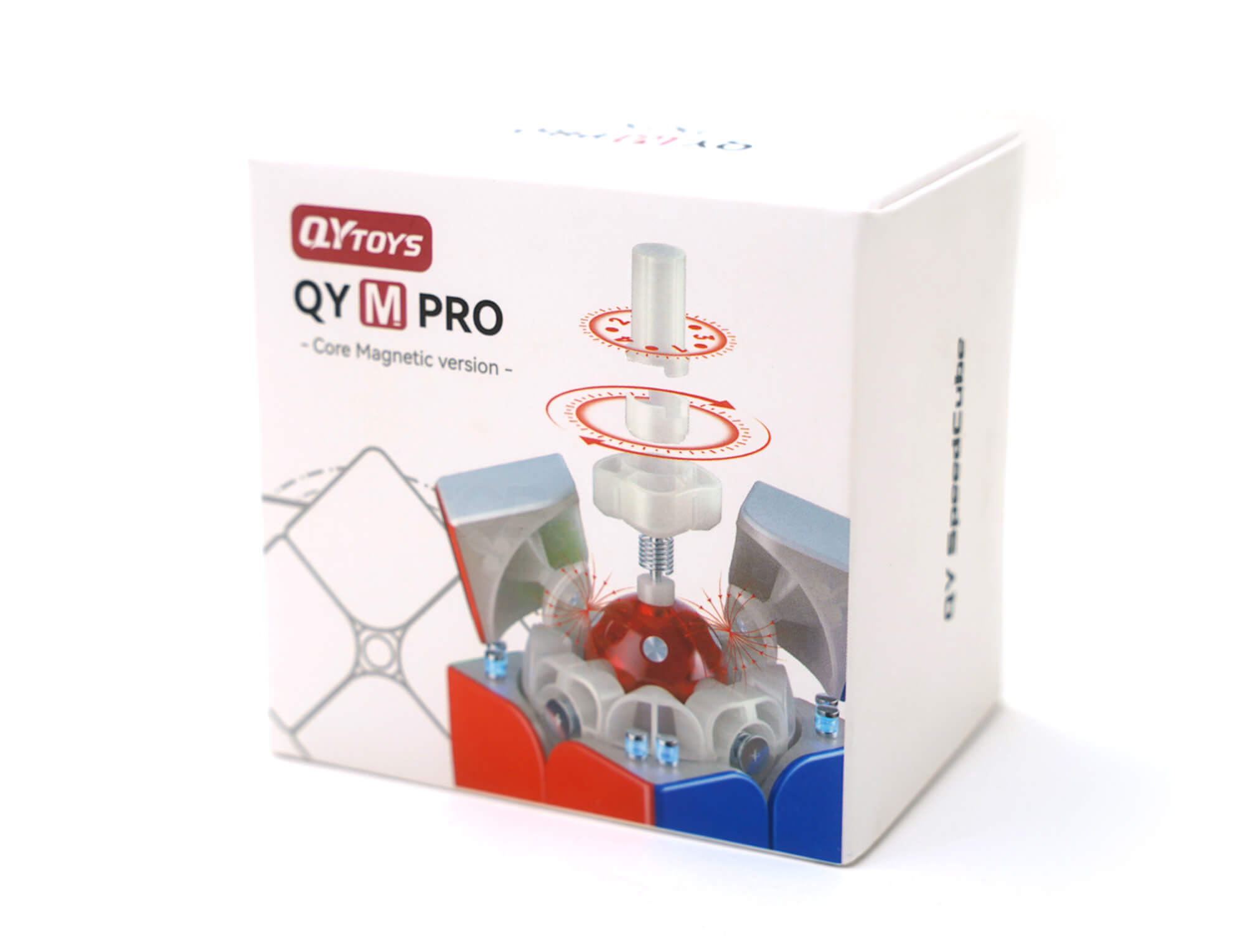 Cubo Mágico 2x2 QiYi M Pro Ball Core stickerless — vista frontal