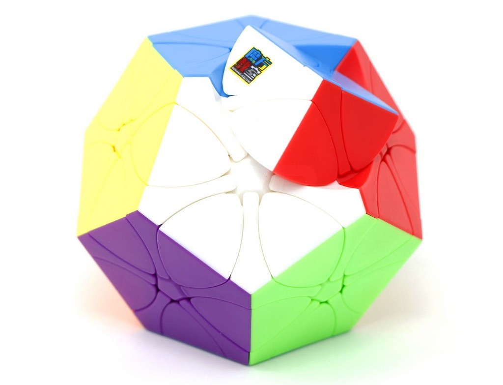 Cubo mágico Plum Blossom Meilong MoYu — vista frontal mostrando o formato floral com 6 pétalas coloridas