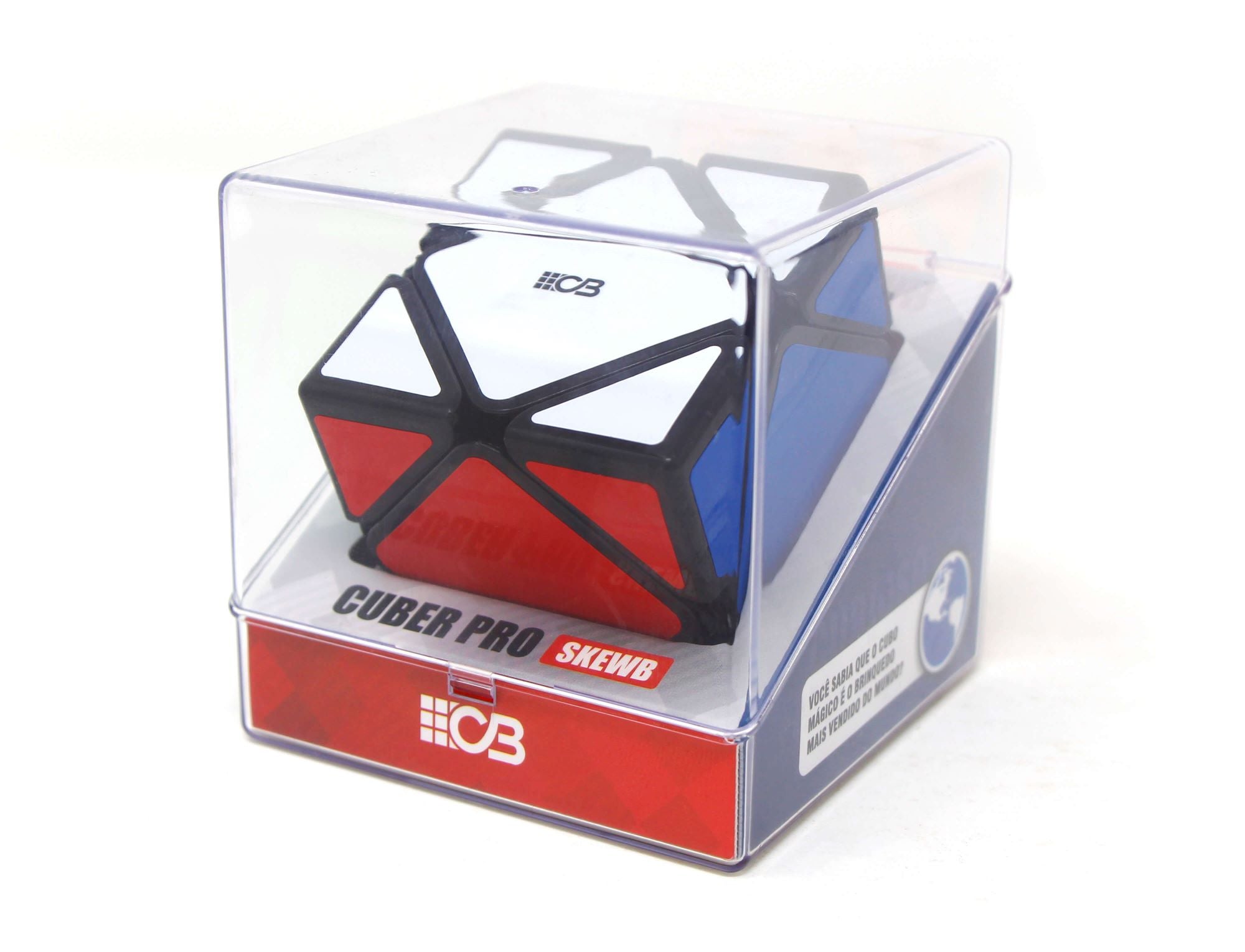 Skewb Cuber Pro em posição frontal mostrando as seis faces coloridas