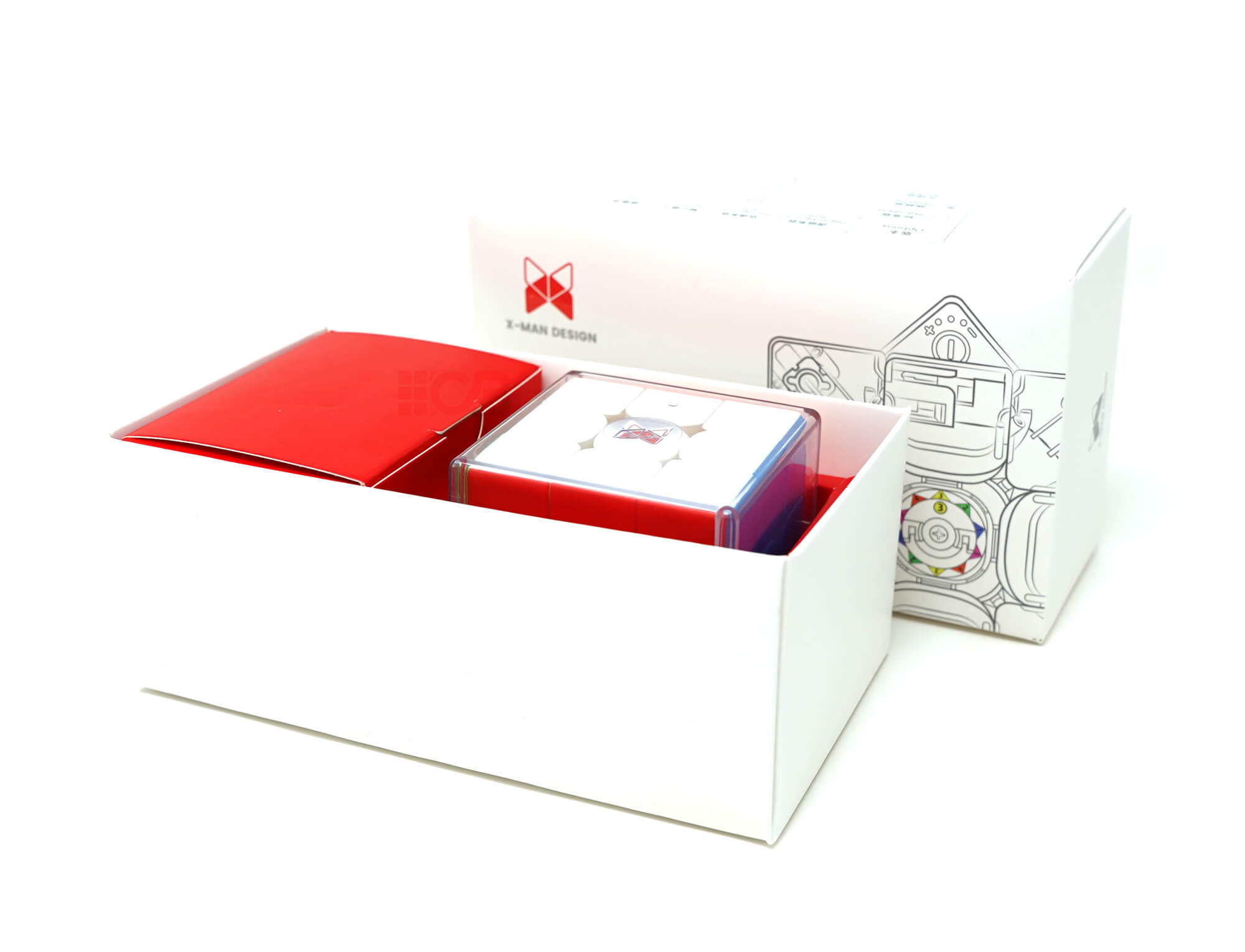 Vista traseira do Cubo Mágico 3x3 Tornado V3 stickerless QiYi
