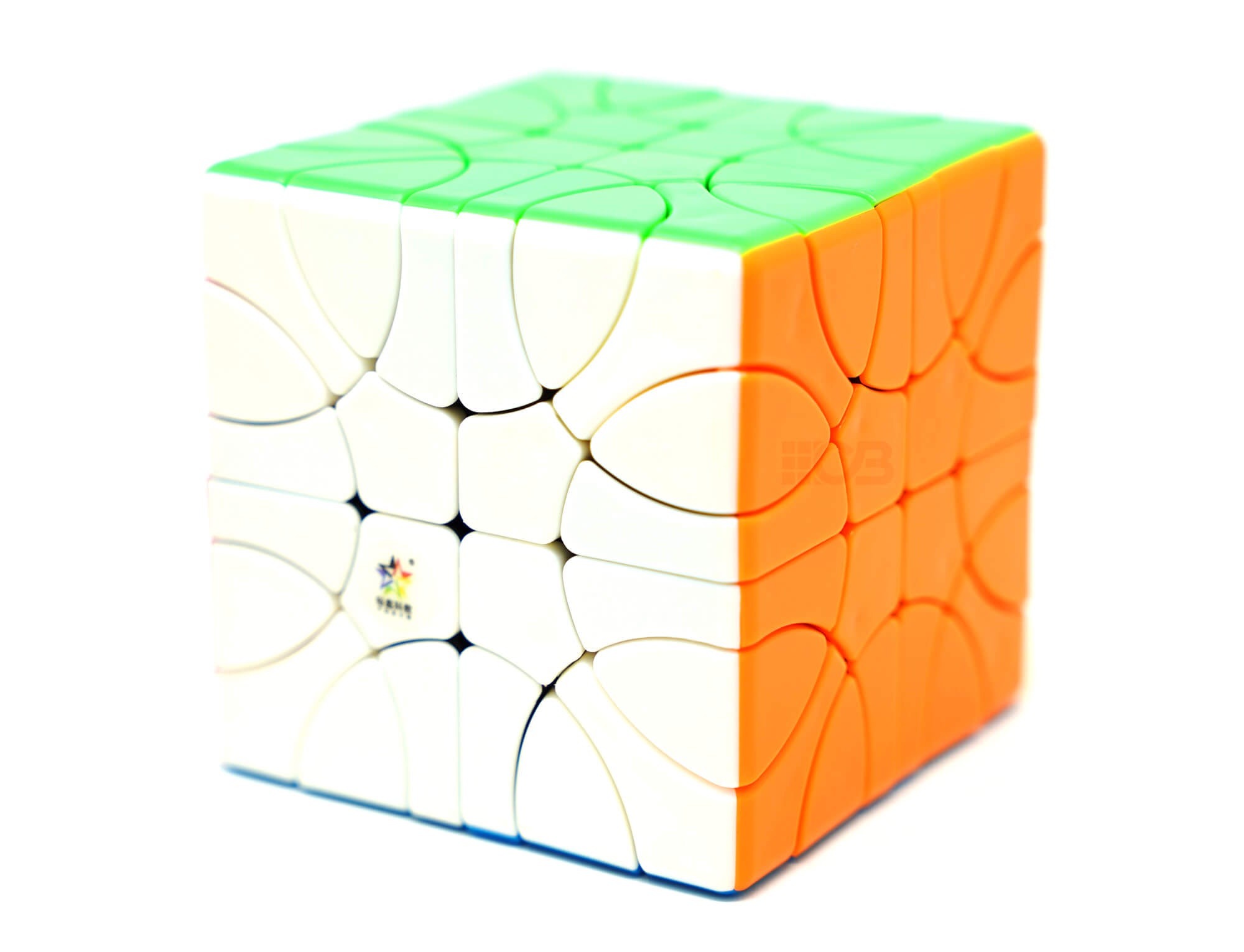 Corner Helicopter 2x2 YuXin — puzzle embaralhado evidenciando a geometria irregular