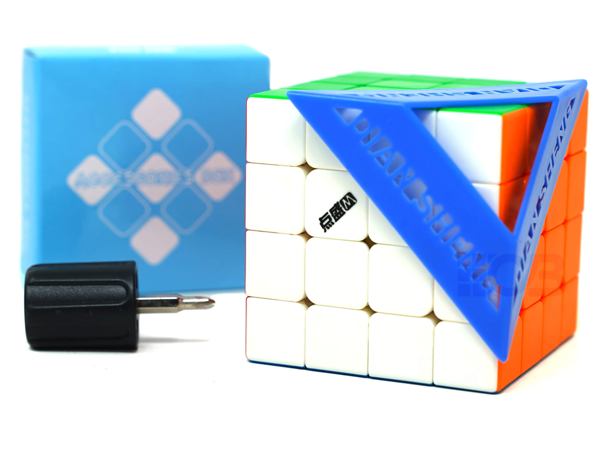 Cubo Mágico 4x4 Diansheng Solar System Magnético em ângulo que destaca a profundidade das camadas e as peças coloridas