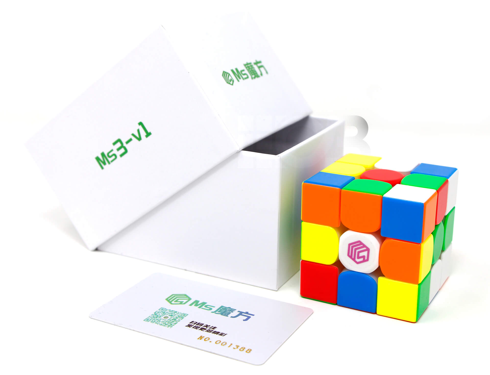 Cubo Mágico MSCube MS3 V1 Magnético — ângulo lateral mostrando as camadas