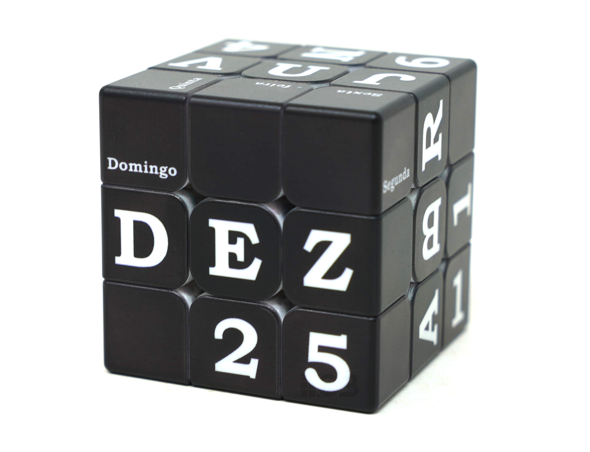 Cubo Mágico Calendário Vinci Cube — detalhe da qualidade da impressão UV