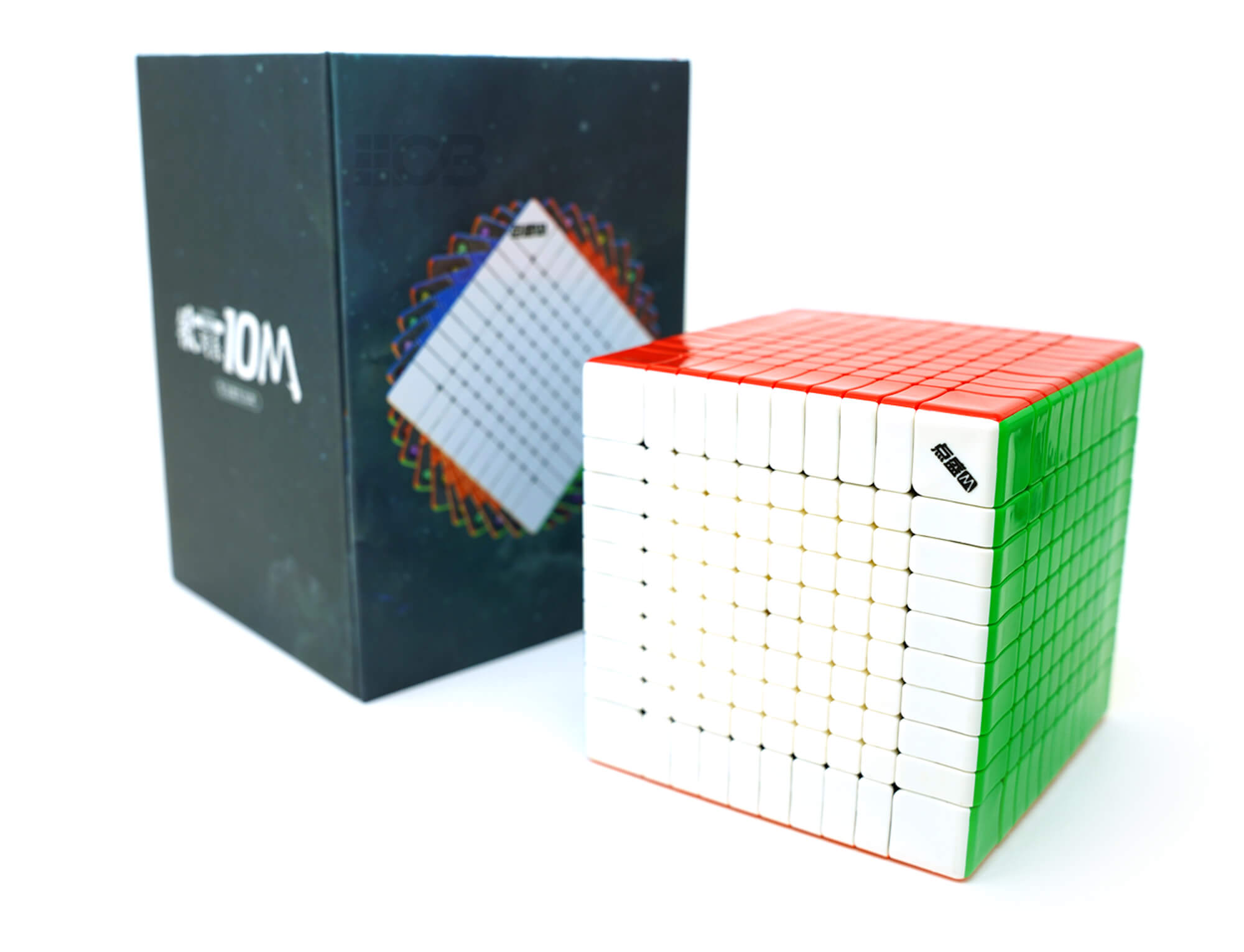 Cubo Mágico 10x10 Galaxy Magnético Diansheng em posição de resolução