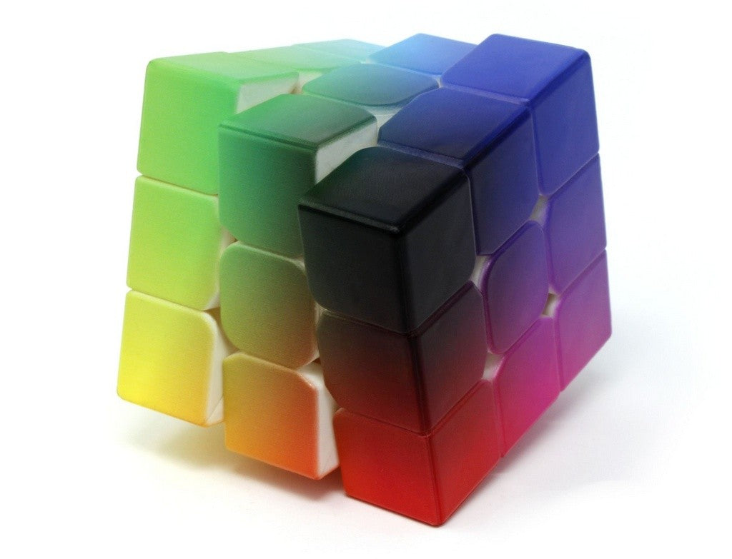 Cubo Mágico 3x3 Personalizado RGB Vinci Cube com estampa vermelho, verde e azul nas faces — vista frontal