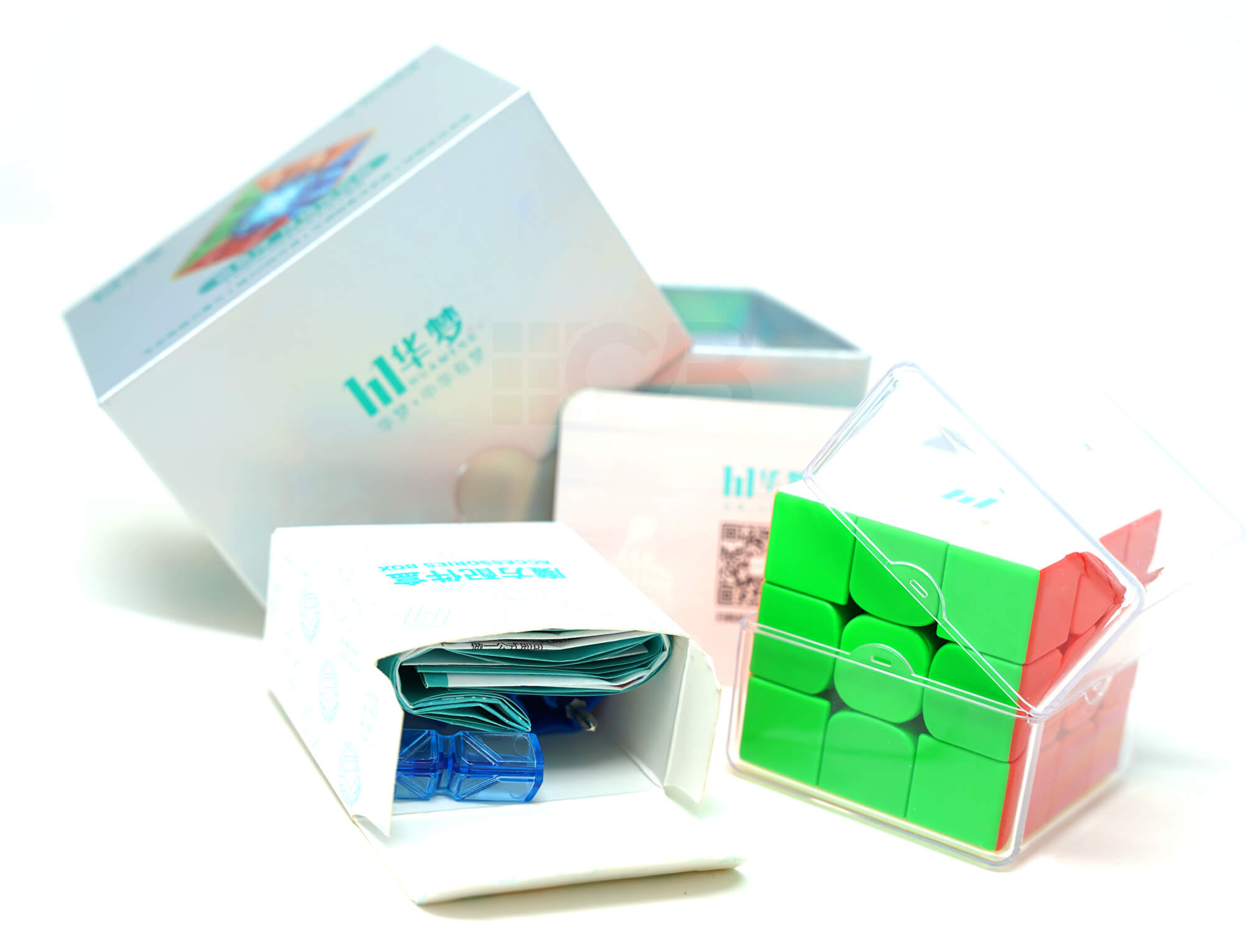 Huameng YS3M 3x3 MoYu — detalhe do sistema MagLev sem molas tradicionais