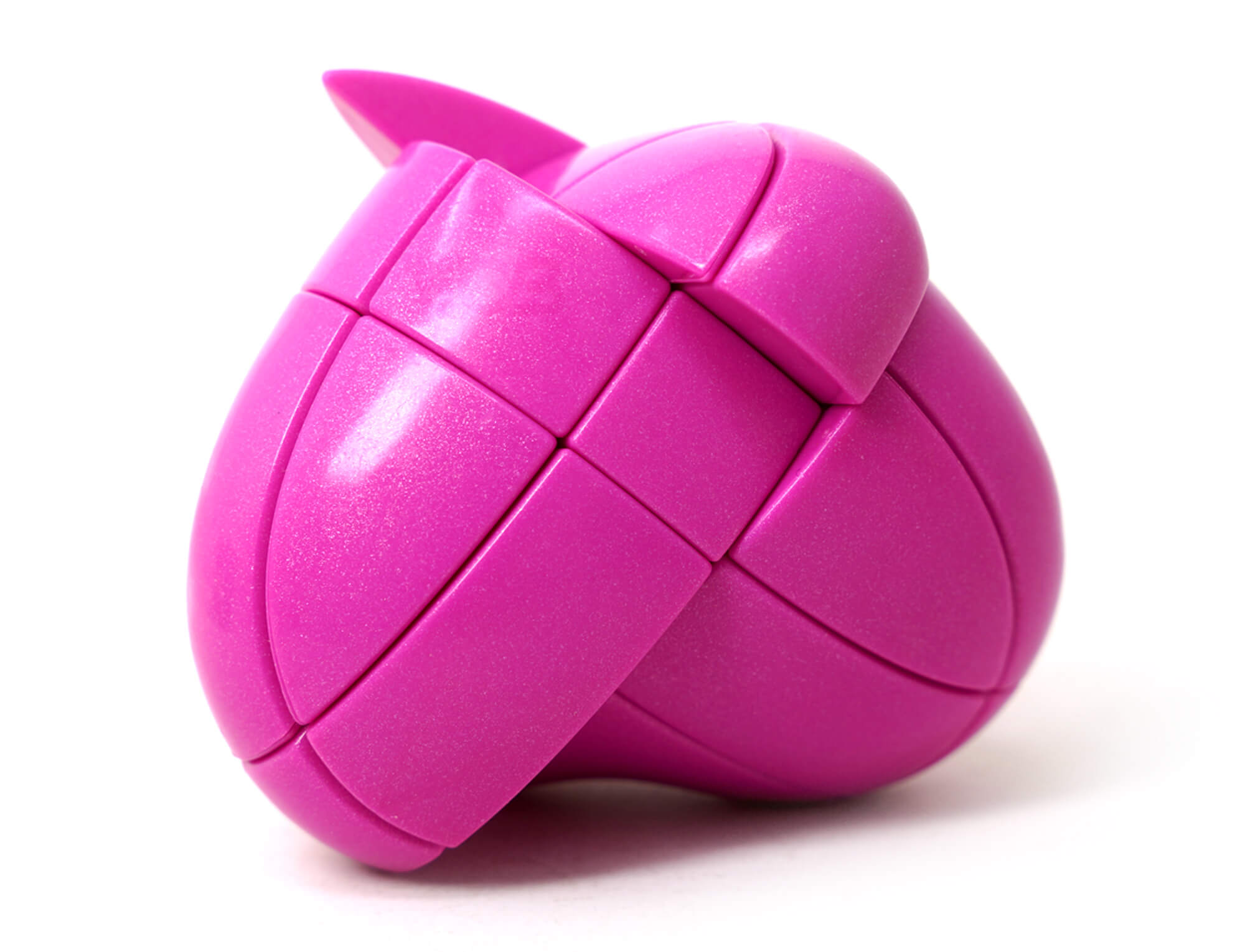 Coração 3x3 Rosa YJ em ângulo mostrando a estrutura tridimensional do shape mod