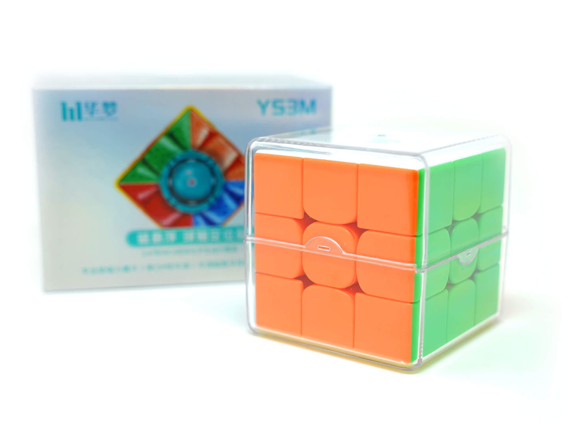 Cubo Mágico 3x3 Huameng YS3M stickerless — peças coloridas em close