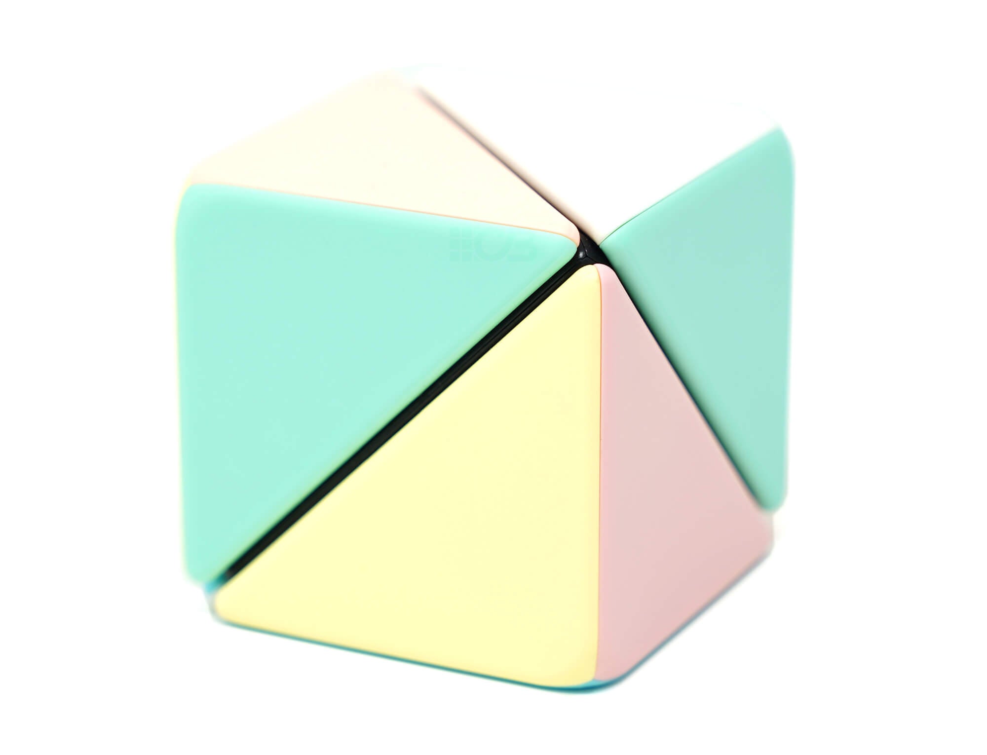 Cubo Mágico Unicórnio Pastel MoYu — vista frontal com as cores pastel em destaque