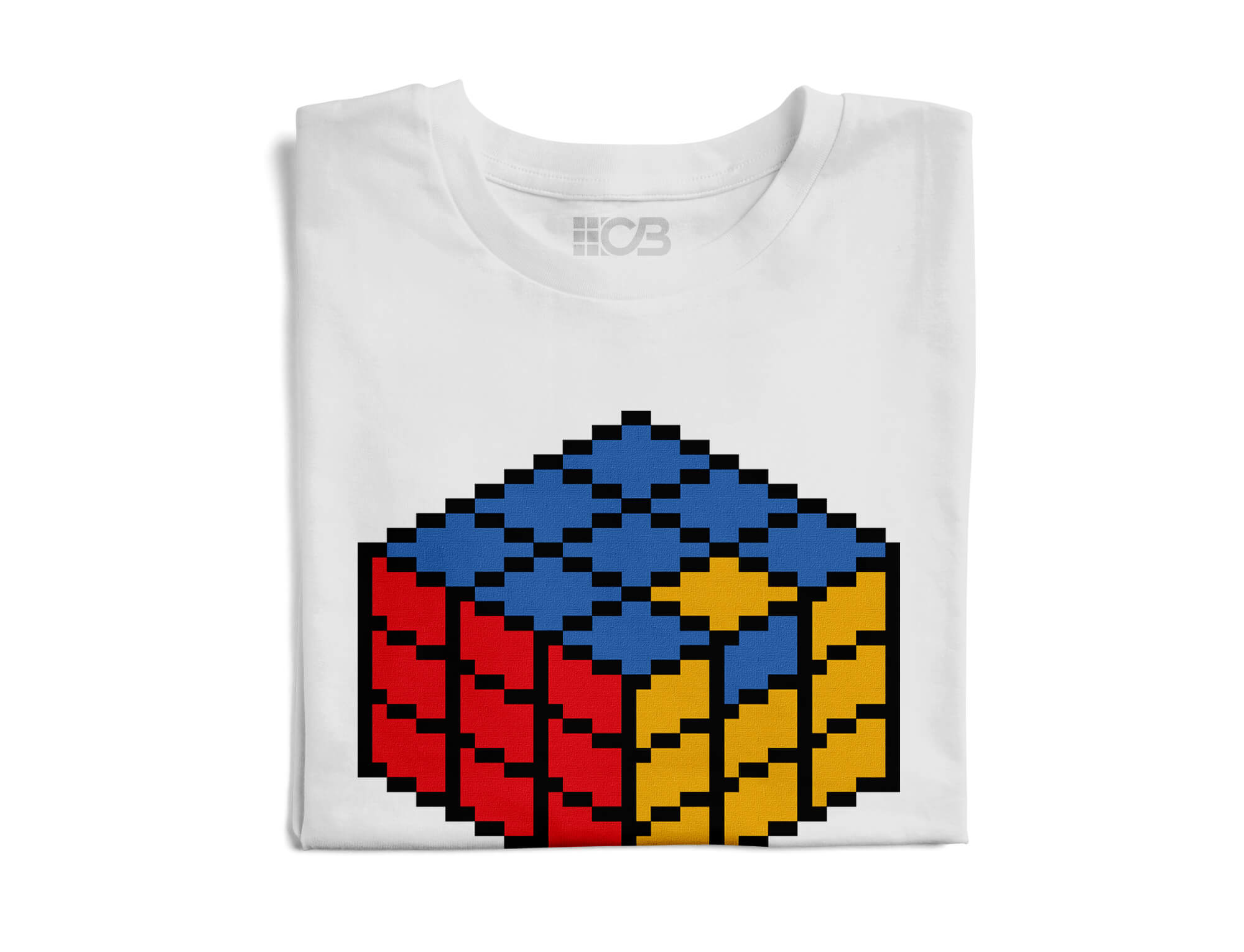 Detalhe da estampa Game Over na camiseta baby look preta