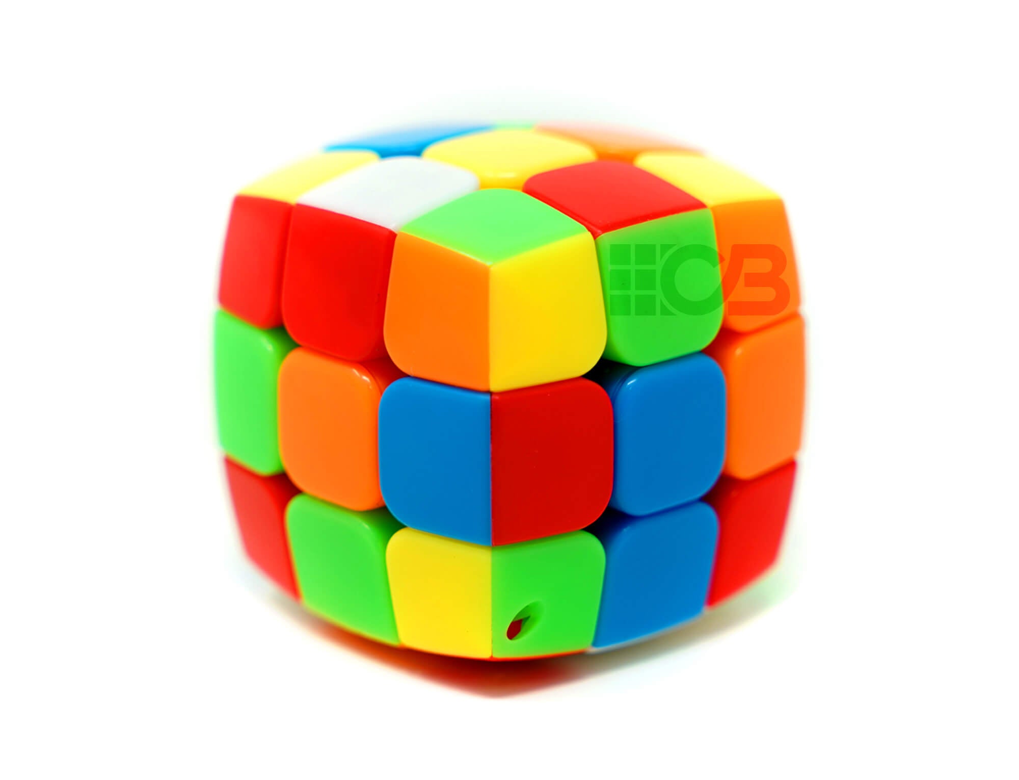 Cubo Mágico chaveiro YJ 3x3 mini com argola metálica — vista frontal