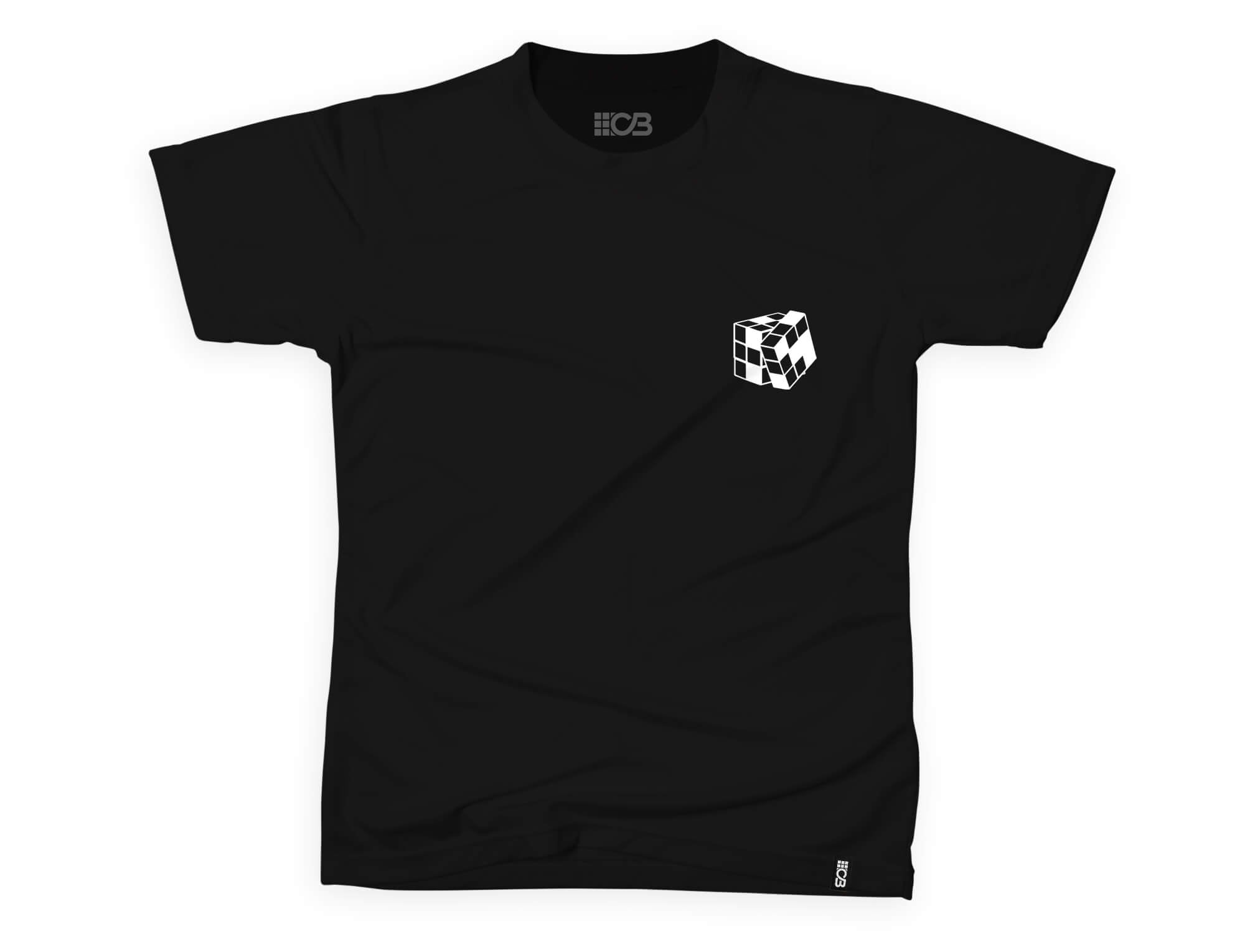Camiseta Uniforme Cuber masculina — vista lateral ou costas