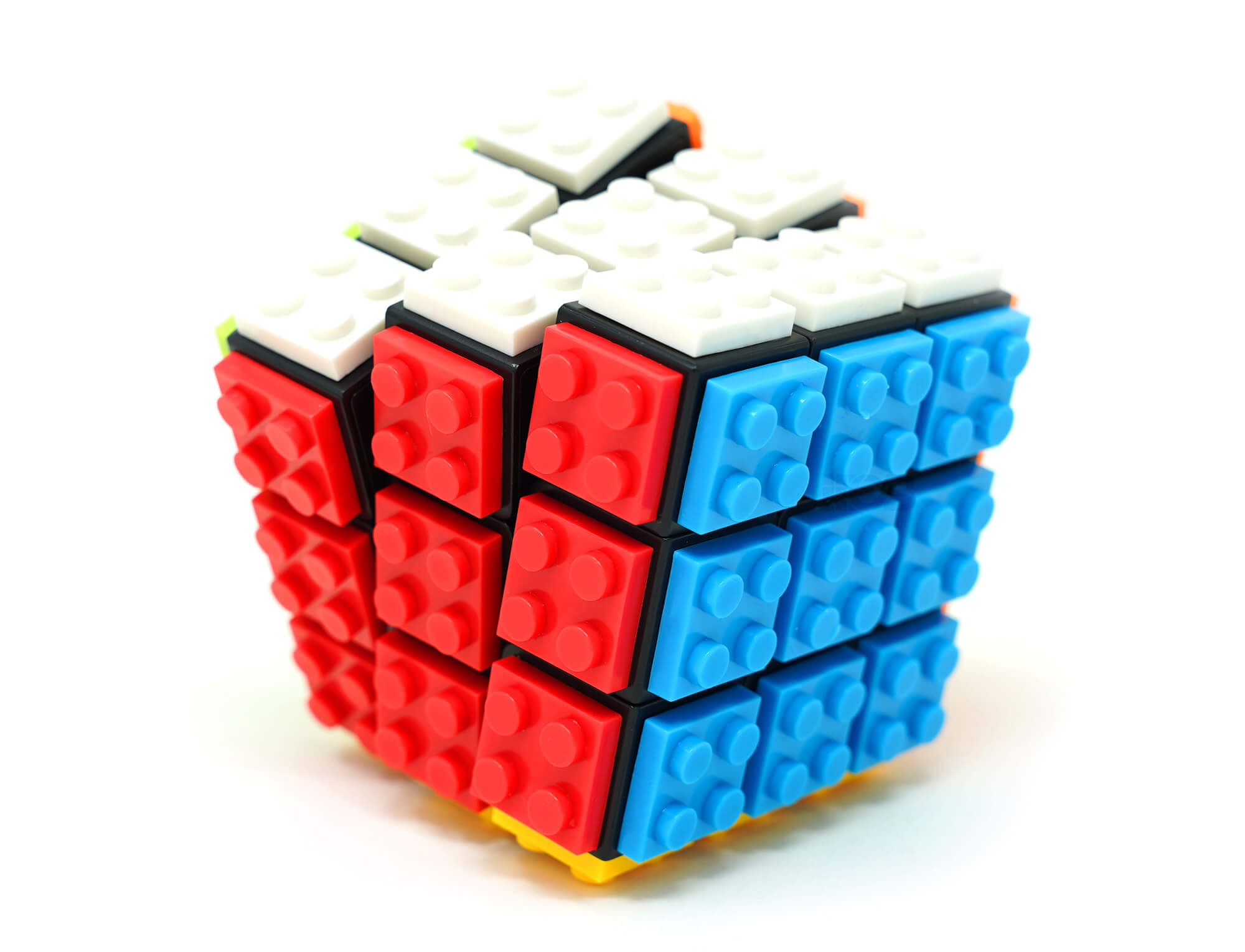 Embalagem do Cubo Mágico Block Cube Fanxin com a versão preta e branca