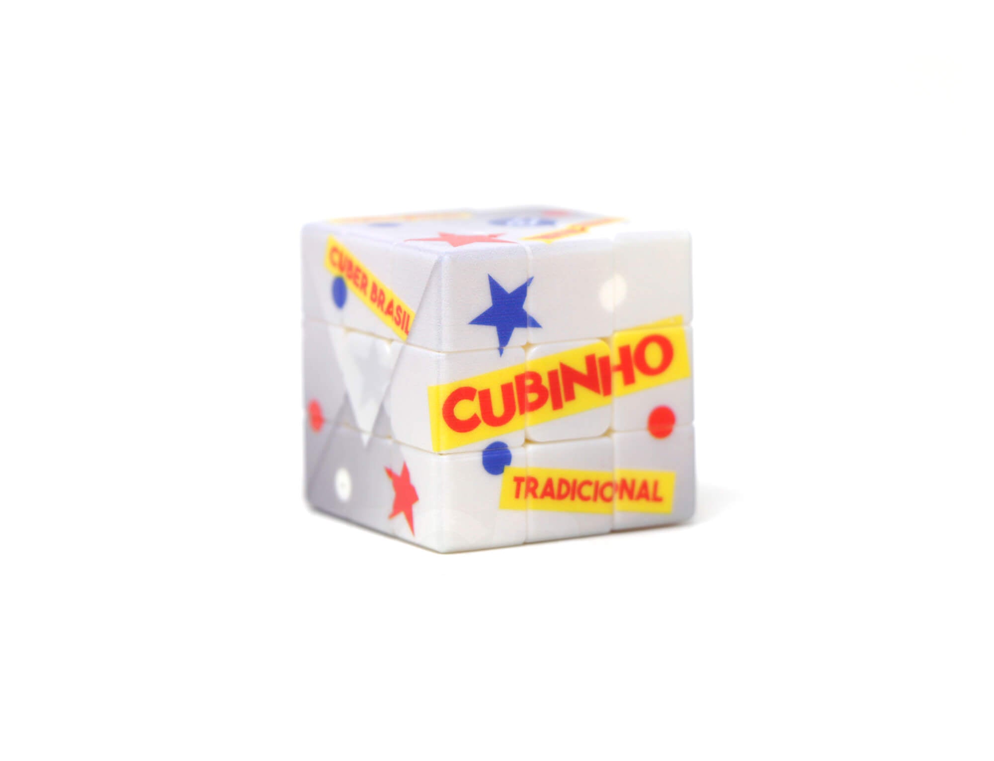 Cubo Mágico Dadinho 30 mm personalizado com impressão UV — vista frontal mostrando a estampa nas faces