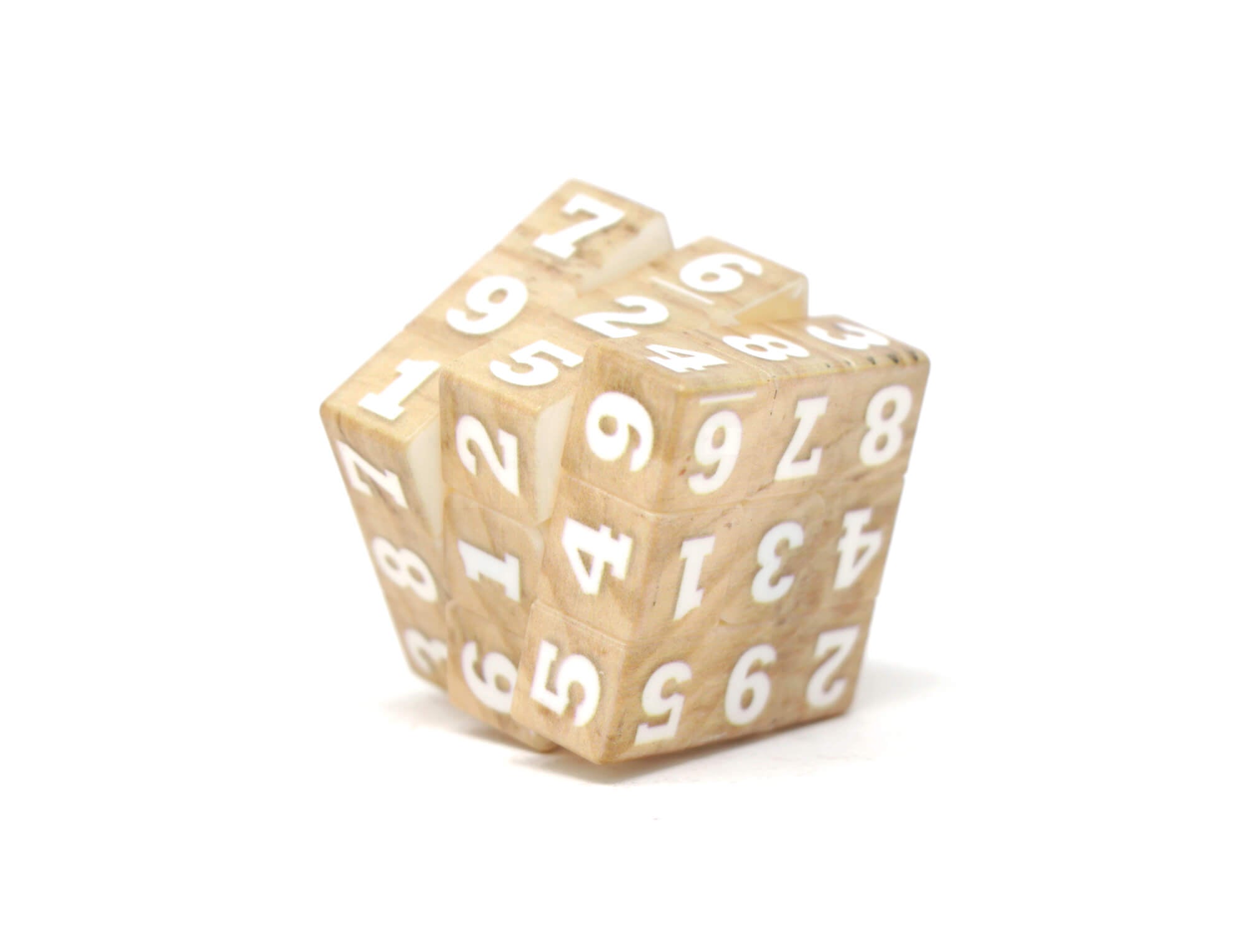 Cubo Mágico Mini Sudoku 3x3 Vinci Cube — vista frontal mostrando os números nas faces