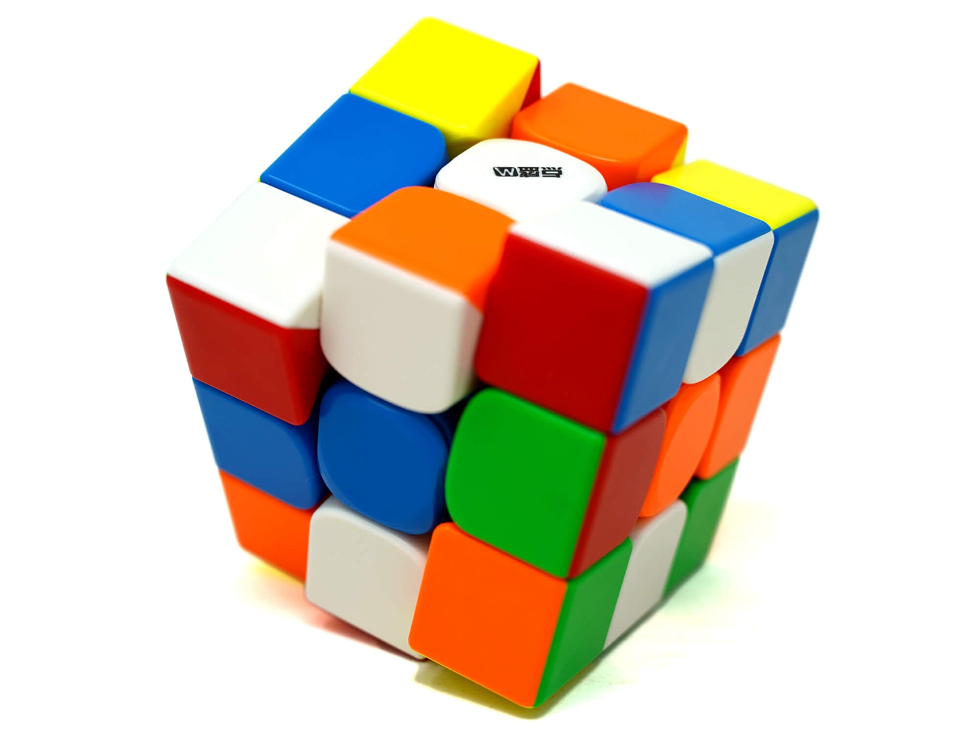 Cubo Mágico Diansheng Googol 8 cm ao lado de um 3x3 padrão para comparação de tamanho