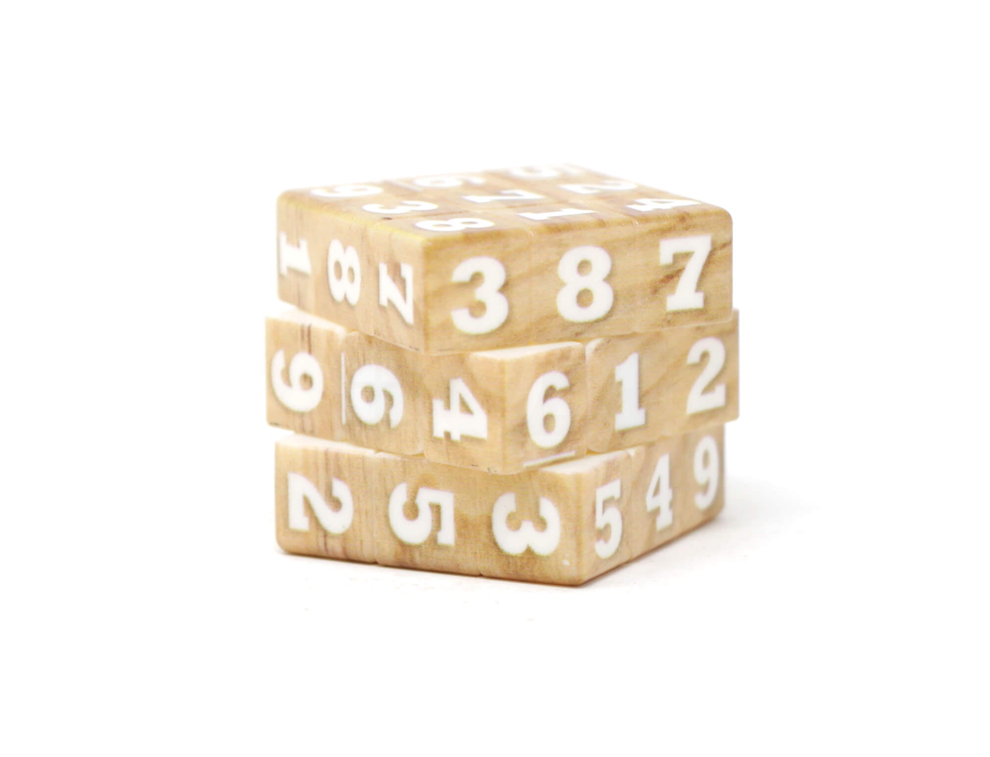 Mini Cubo Mágico Sudoku 3x3 Vinci Cube em tamanho compacto de 30 mm — visão lateral