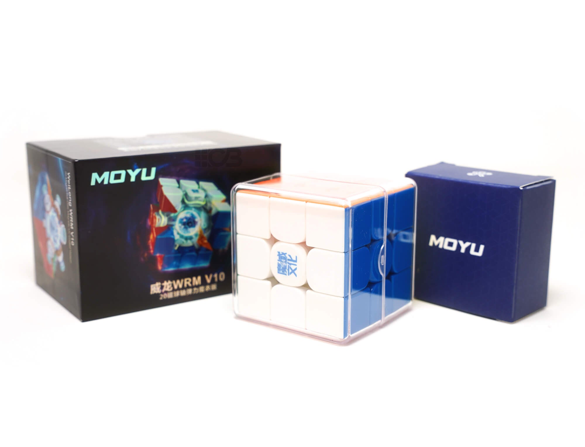 Weilong WRM V10 MoYu — detalhe do acabamento UV nas peças coloridas