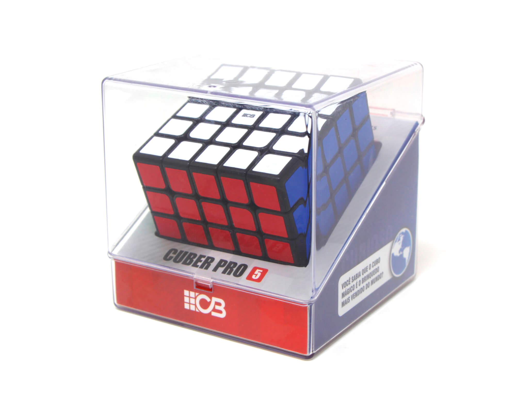 Cubo Mágico 5x5 Stickerless Cuber Pro — vista frontal com as seis faces coloridas