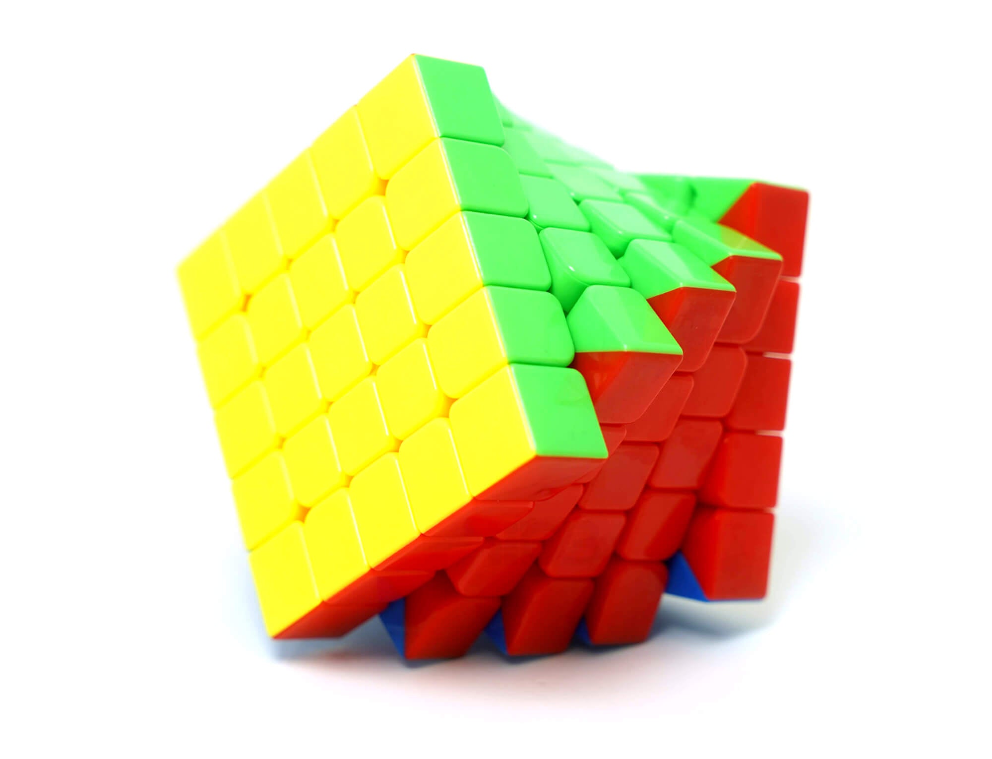 Cubo Mágico 5x5 Vin Cube — detalhe do acabamento alto brilho nas peças coloridas