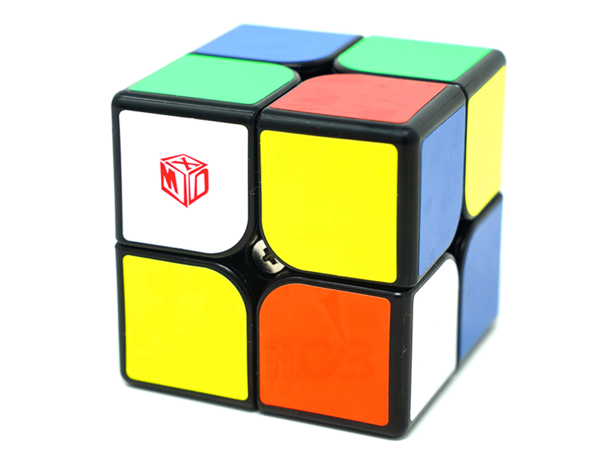 Cubo Mágico 2x2 QiYi X-Man Flare Magnético na cor preta, vista frontal