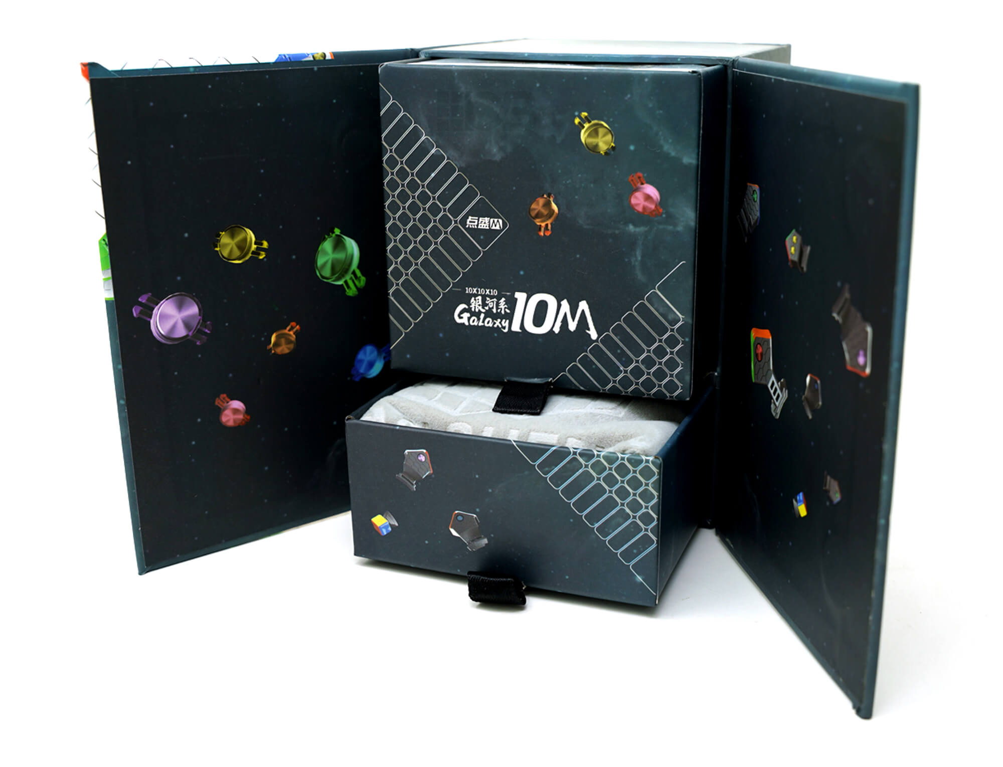 Embalagem do Cubo Mágico 10x10 Galaxy Diansheng com identificação da linha Galaxy