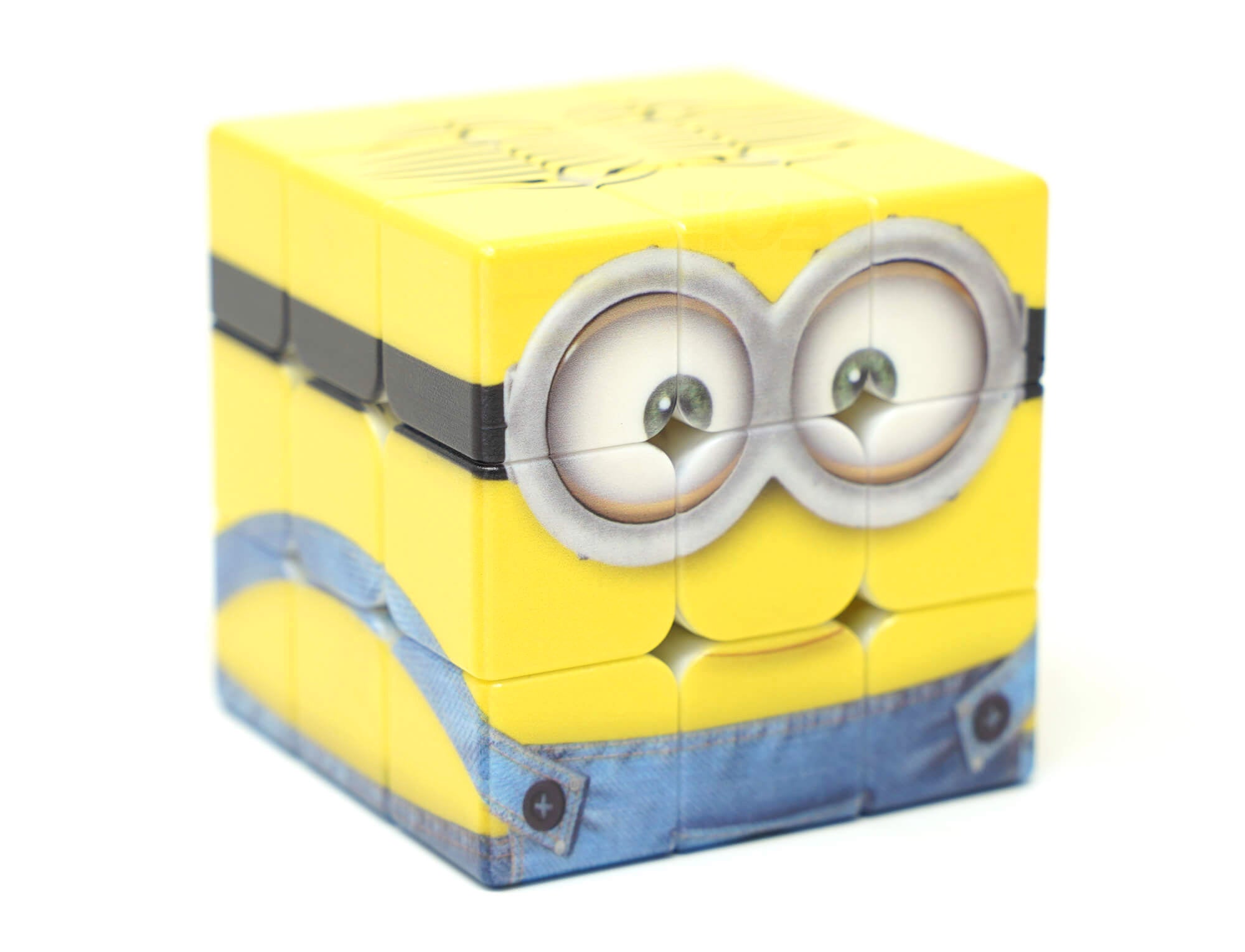 Cubo Mágico 3x3 personalizado Minions com impressão UV nas seis faces — vista frontal