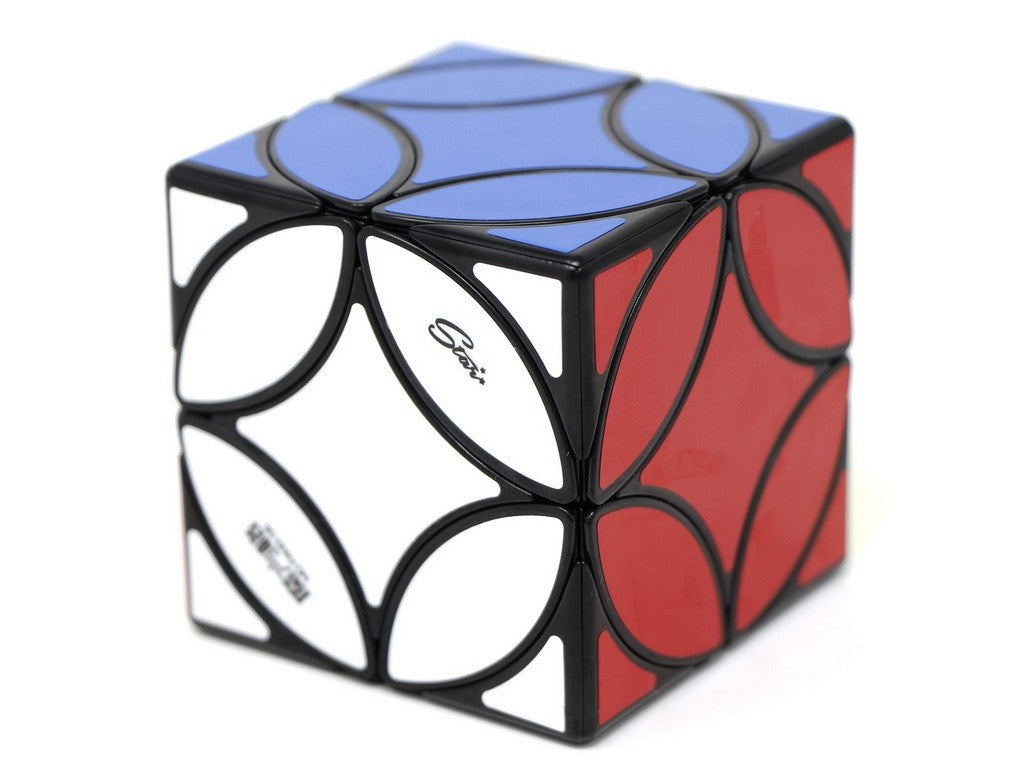 Coin Cube QiYi em vista lateral destacando o perfil fino do spinner tátil