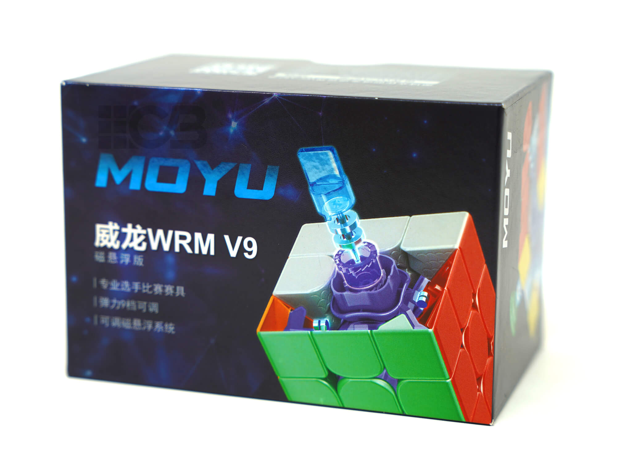Cubo Mágico WRM V9 MagLev MoYu visto de cima com as cores das faces