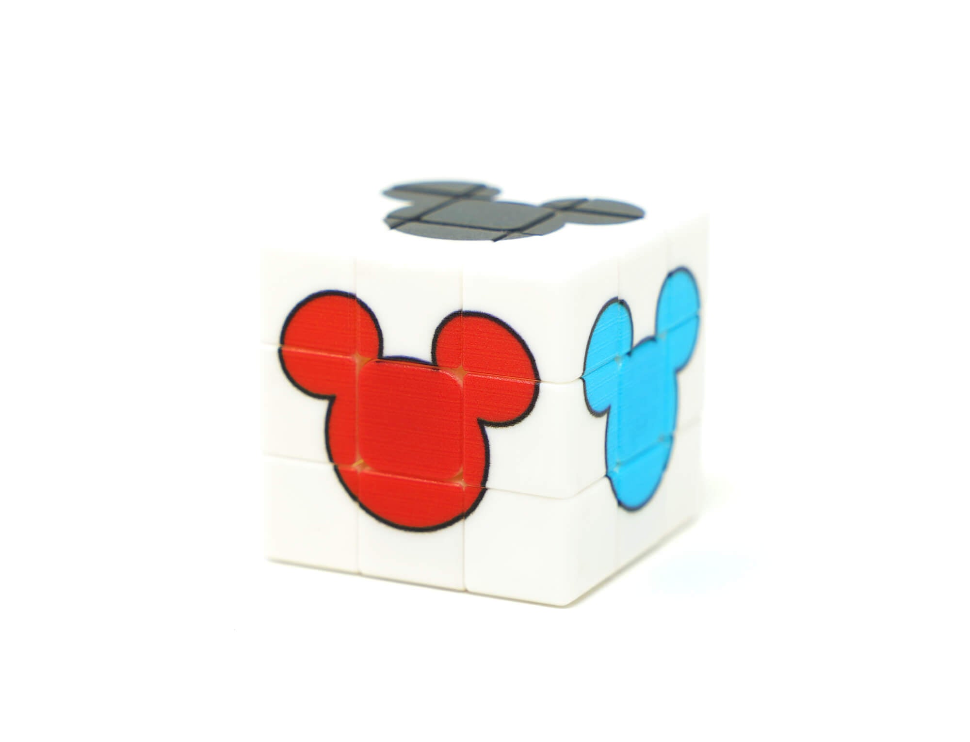 Mini Cubo Mágico 3x3 personalizado tema Mouse com impressão UV, vista frontal
