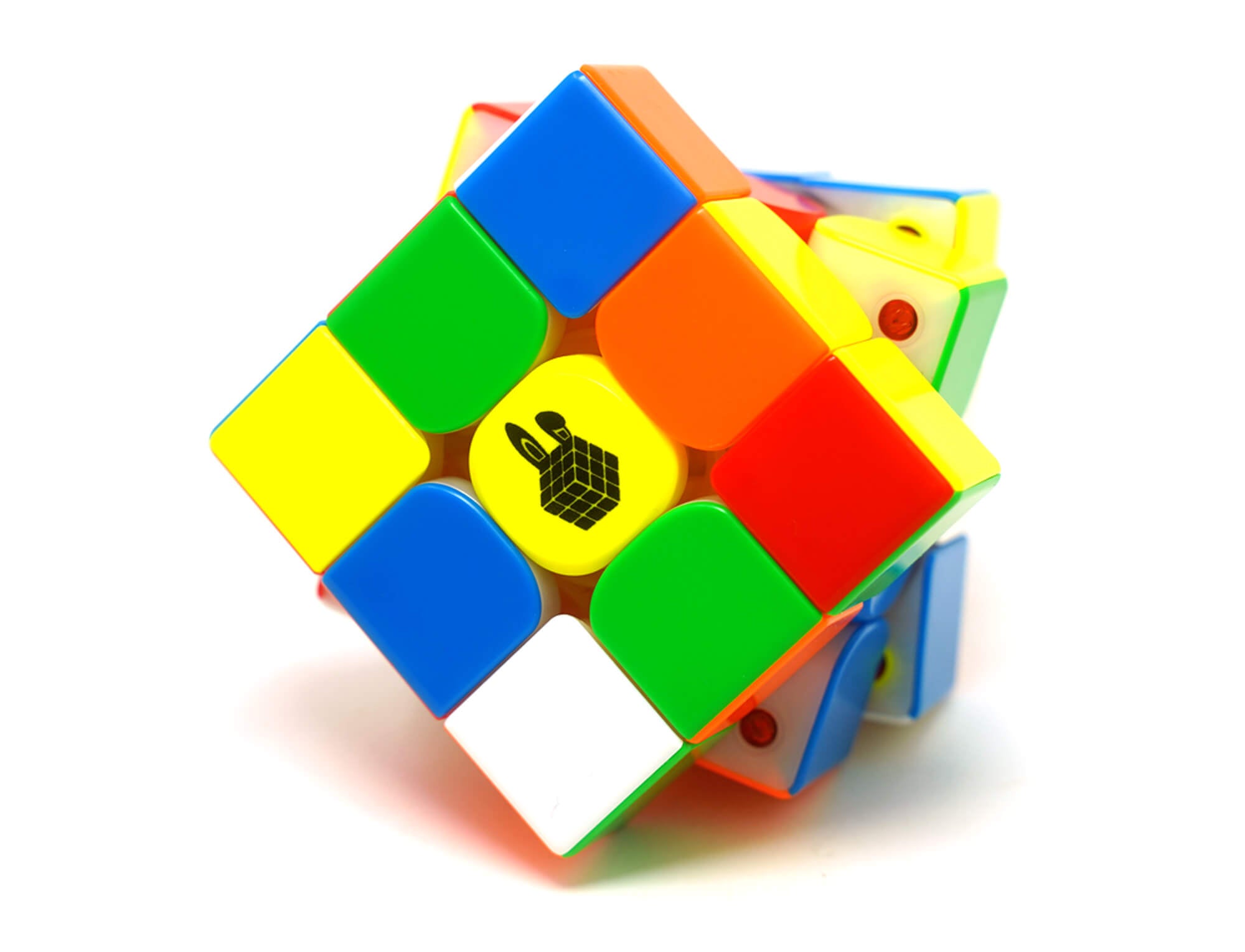 Cubo Mágico SC Ultra com center cap amarela e logo SC impressa, vista frontal