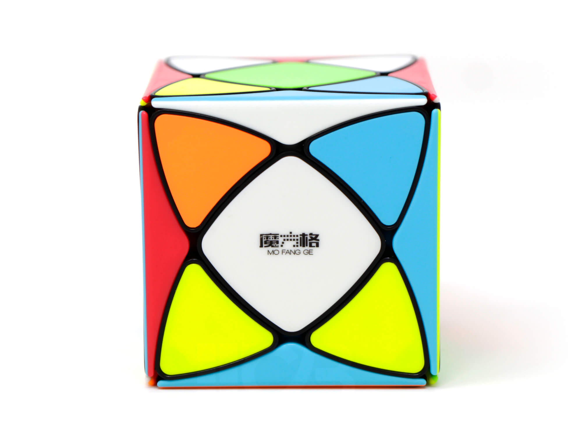 Ivy Cube QiYi colorido resolvido em vista de três quartos