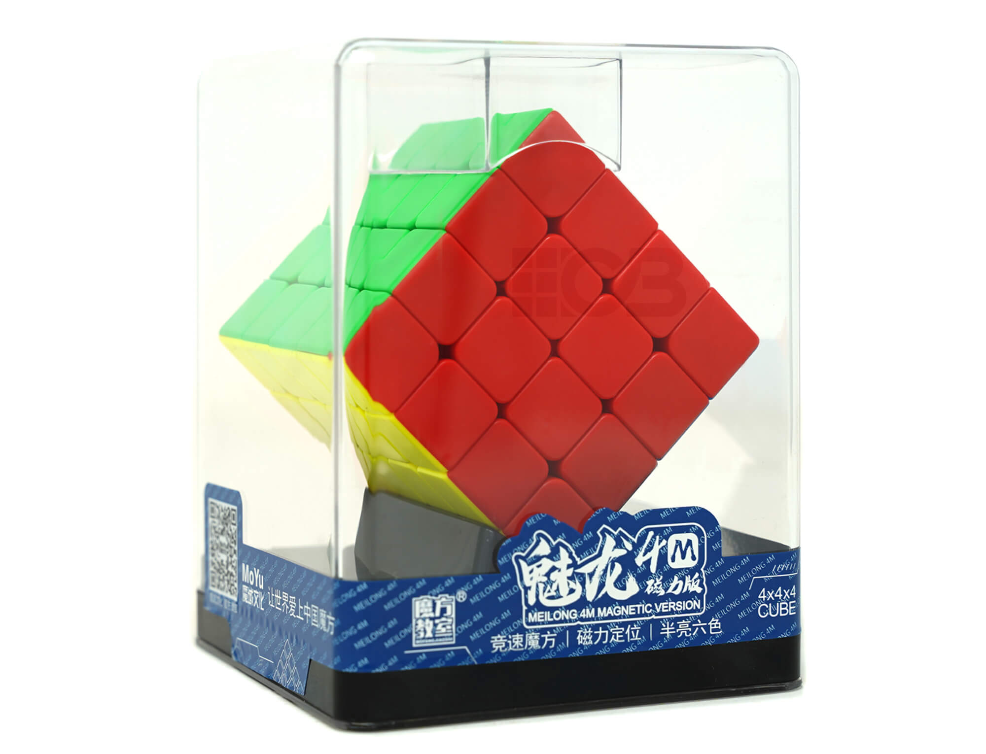 Cubo Mágico 4x4 Meilong MoYu — ângulo lateral mostrando as camadas coloridas