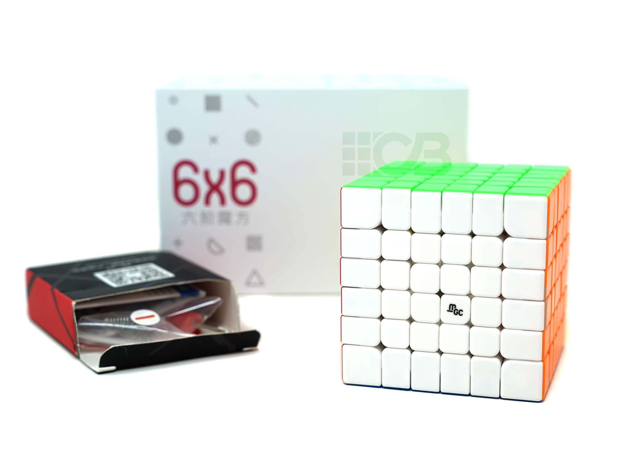 Cubo Mágico 6x6 YJ MGC Magnético em ângulo lateral mostrando as seis camadas