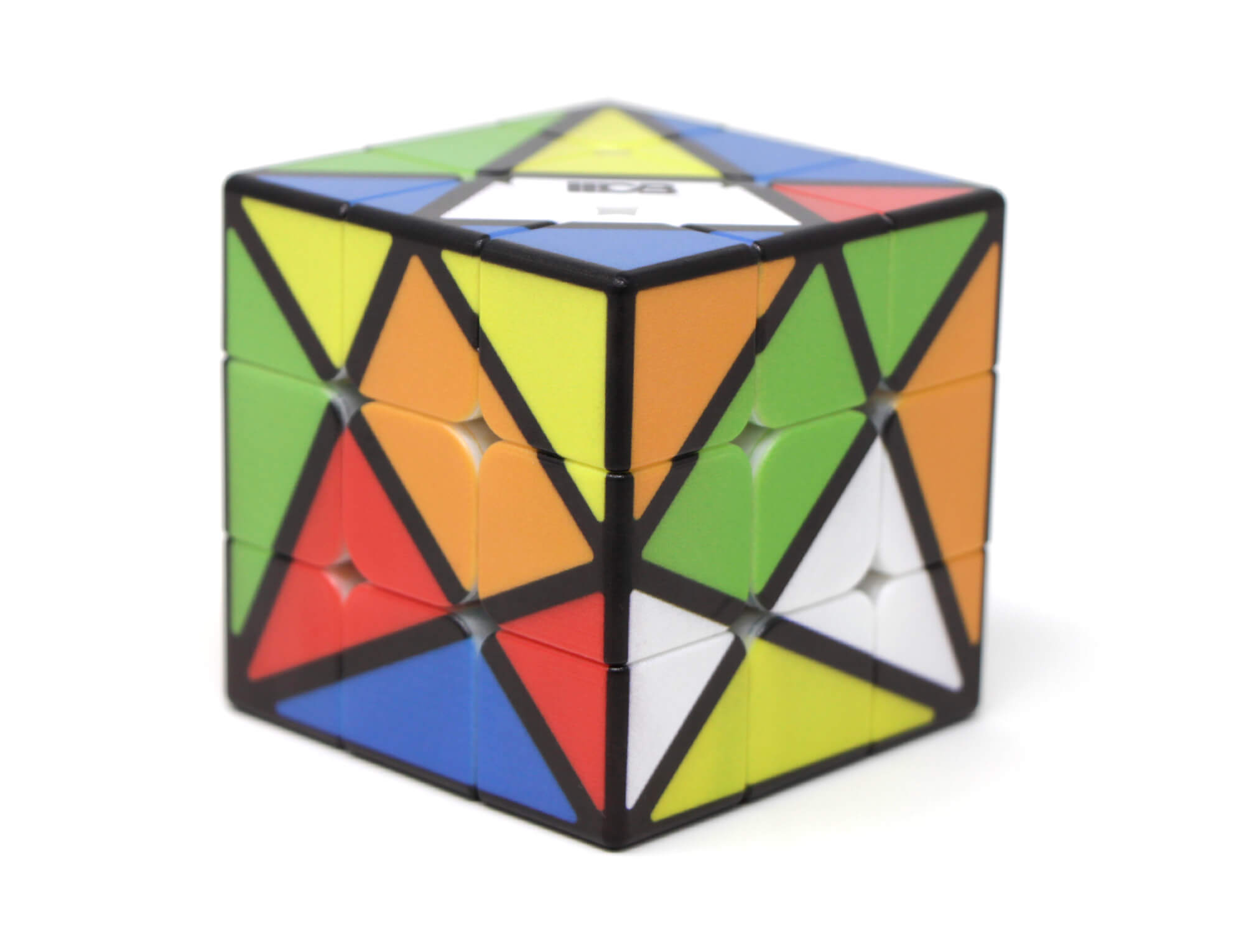 Axis Cube 3x3 Vinci Cube em estado embaralhado — geometria rotacionada evidenciada