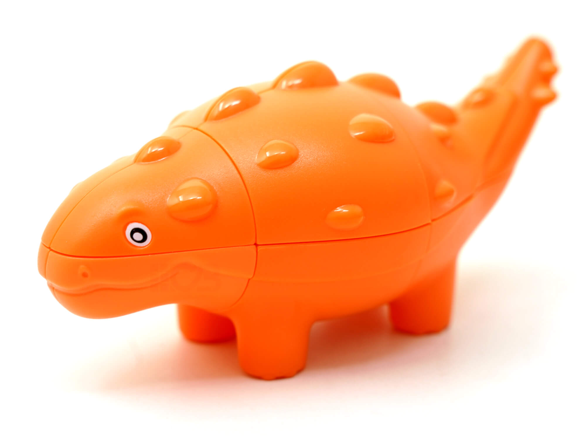 Cuboide Dino Cube Anquilossauro Fanxin 2x2x3 resolvido, mostrando o formato do dinossauro