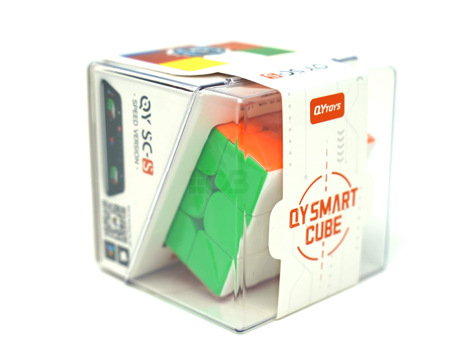 Cubo Mágico 3x3 Bluetooth QiYi com detalhe das peças de meio e quina com ímãs