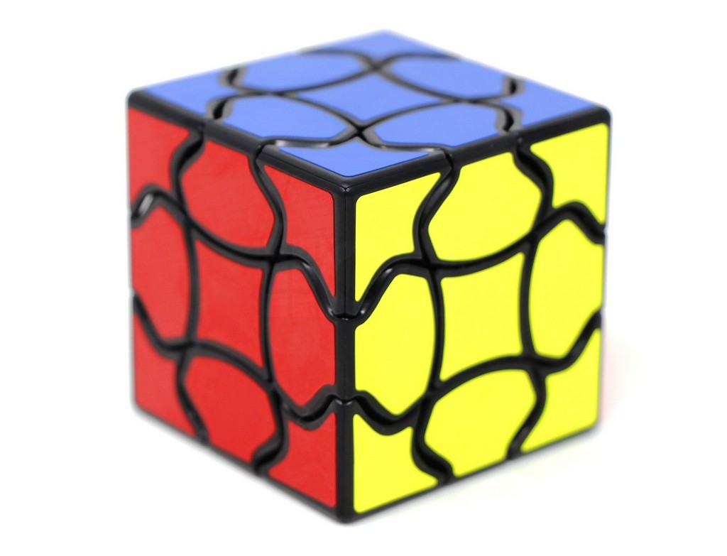 Cubo Mágico 3x3 Fluffy QiYi — detalhe das peças e mecanismo de giro