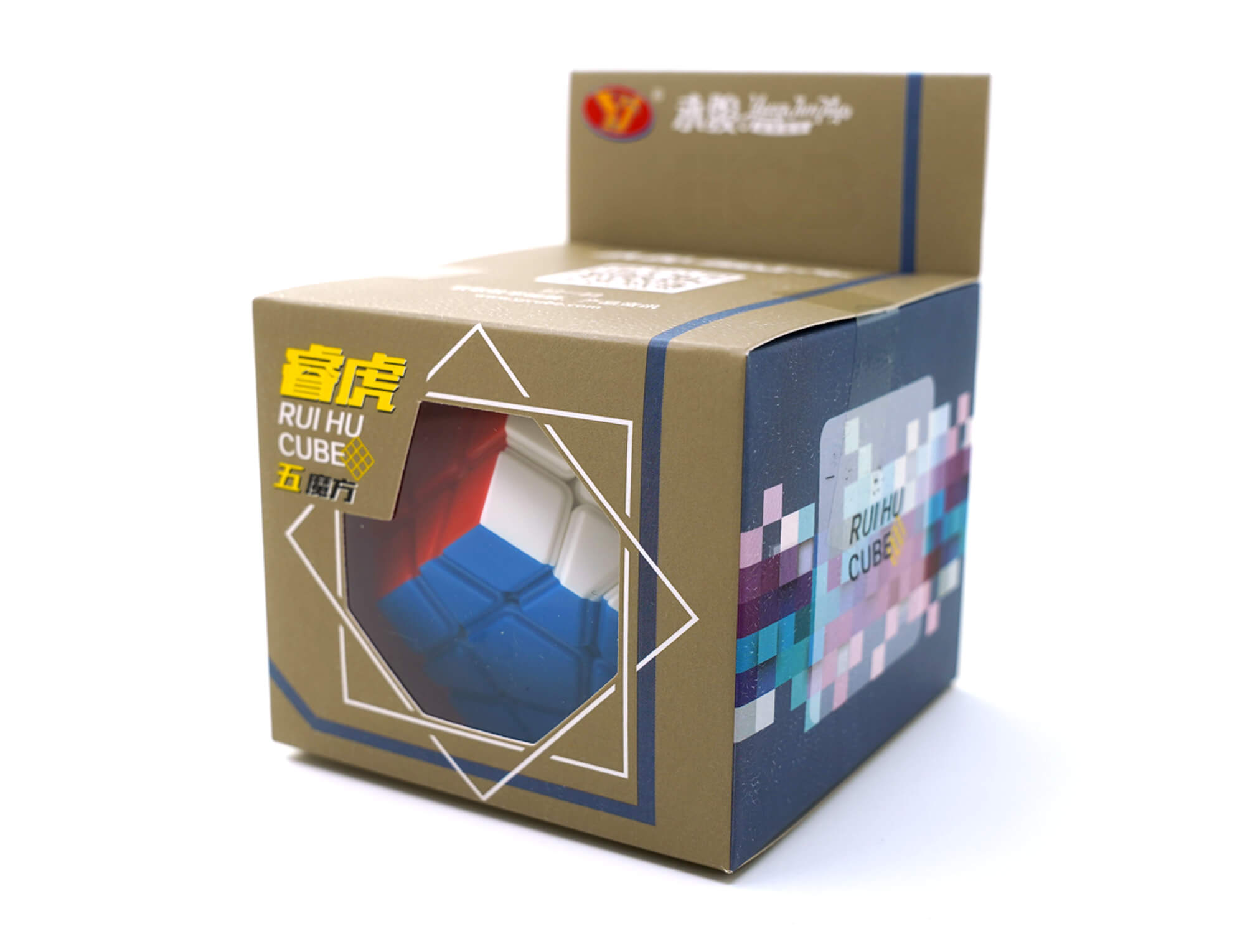 Megaminx YJ Rui Hu Color — embalagem oficial YJ com o cubo mágico de 12 faces