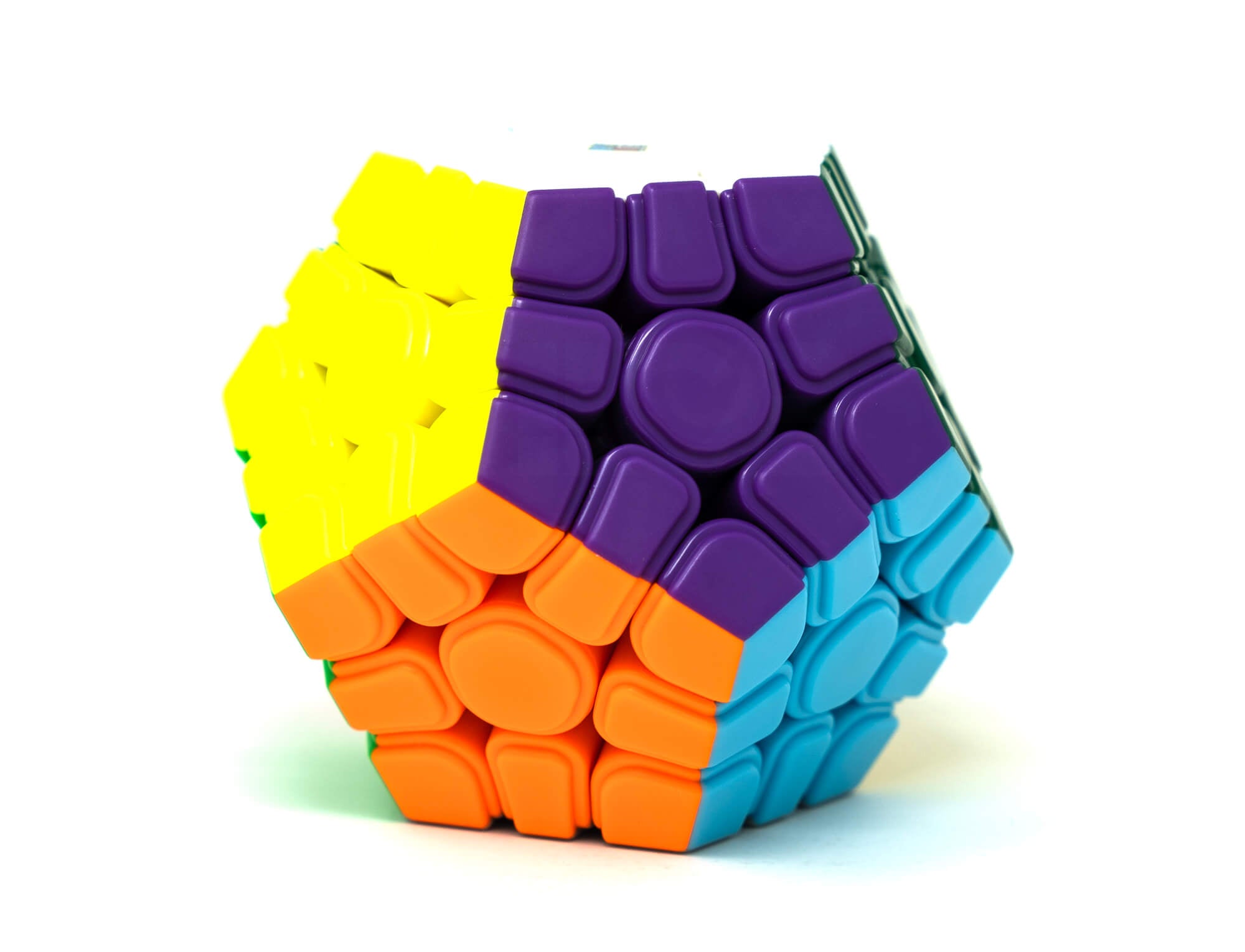 Embalagem do Megaminx Meilong Magnético MoYu com o puzzle ao lado